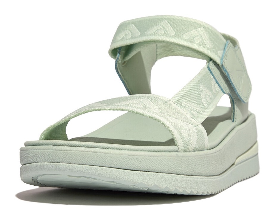 Fitflop Sandale »SURFF WEBBING BACK«, Sommerschuh, Sandalette, Keilabsatz, mit Microwobbleboard - Fussbett