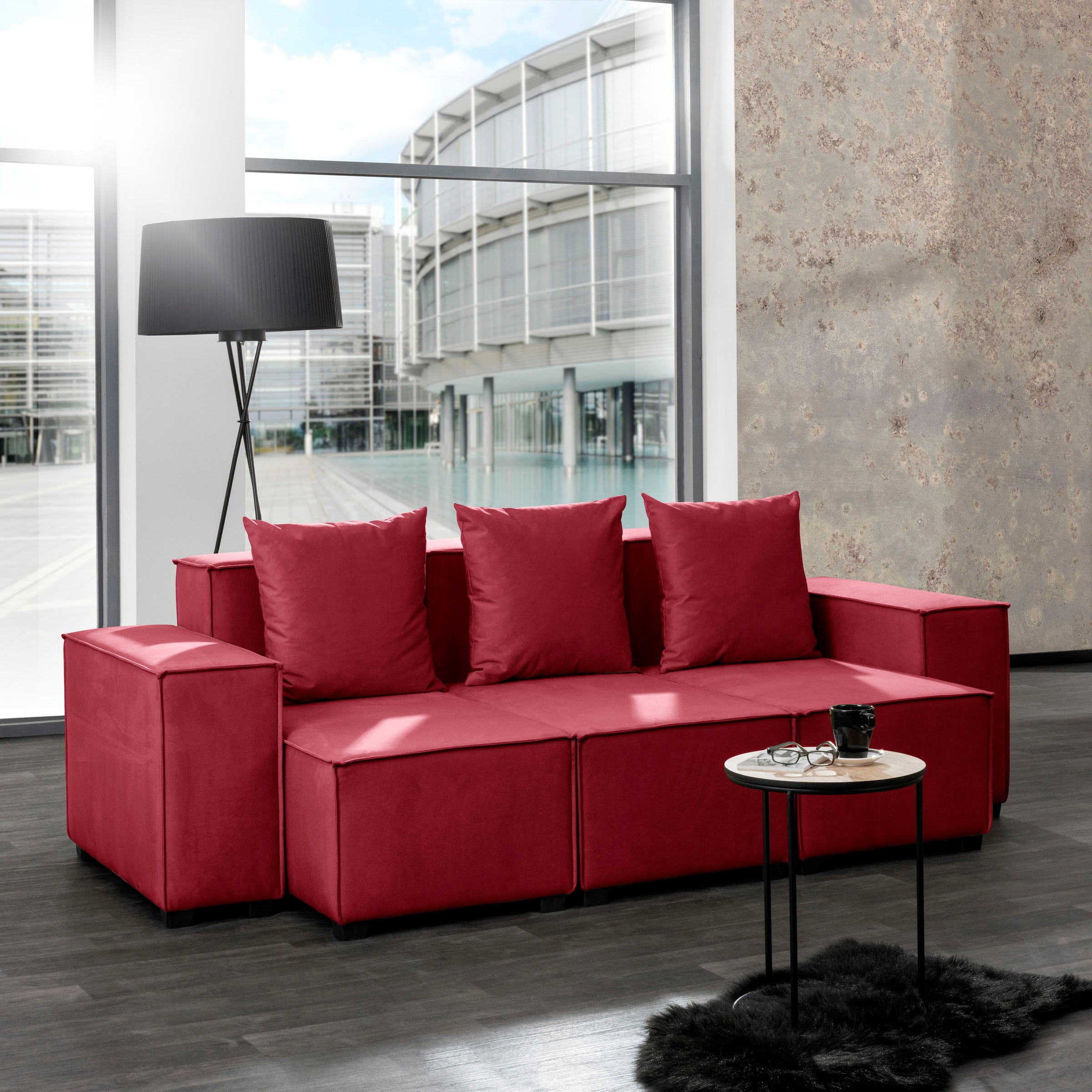 Max Winzer® Wohnlandschaft inklusive kaufen kombinierbar aus Zierkissen, 02 »MOVE«, 8 günstig 3 Sitz-Elementen, (Set), Sofa-Set