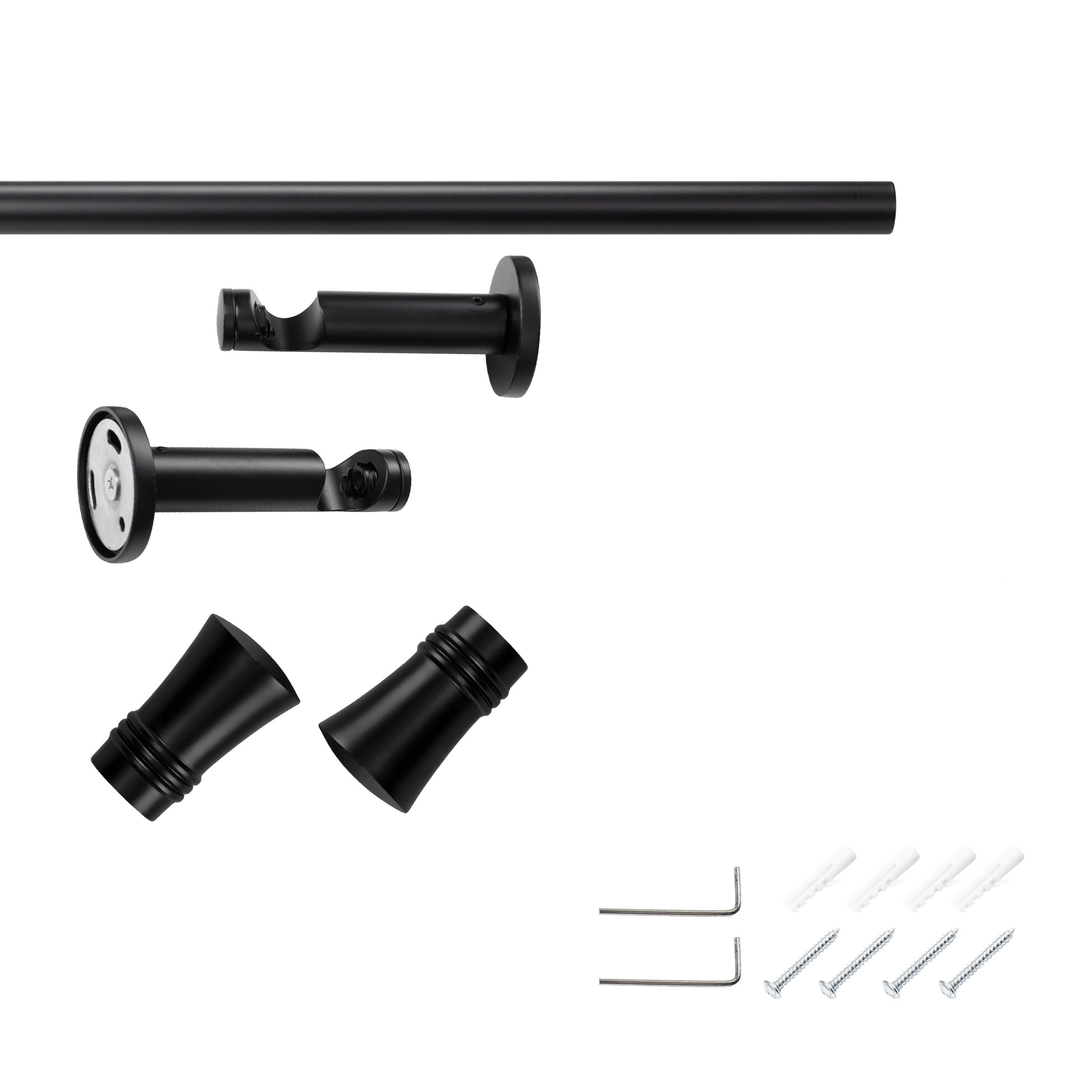SN DECO GROUP Tringle à rideaux »Gardinenstange Lyon Ø 19 mm, 1-läufig, Fixmass, verschraubt« Ø 19 mm Fixmass;kürzbar