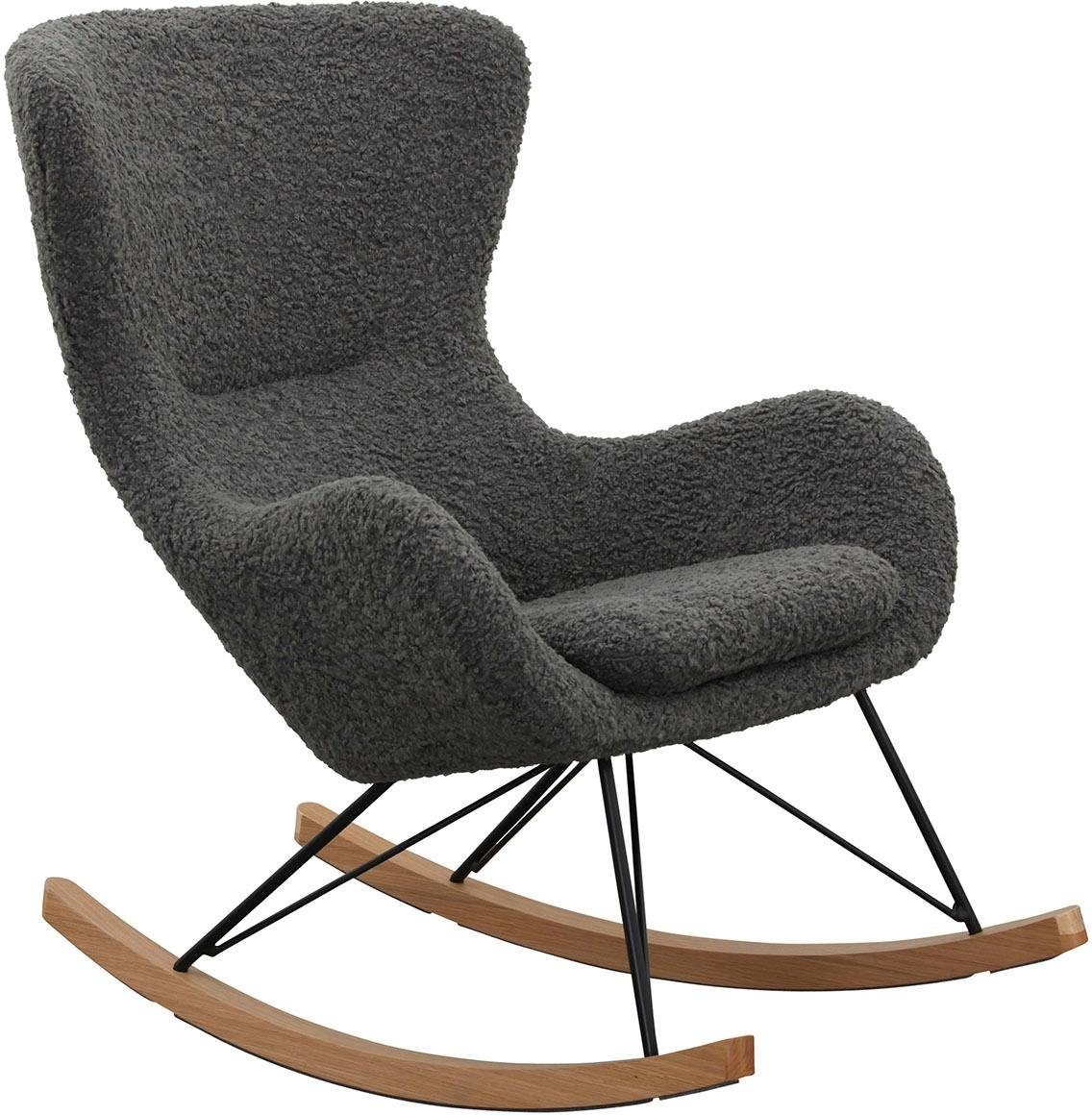 SalesFever Schaukelsessel »Entspannender Schaukelsessel«, In charmantem Teddyfell-Design