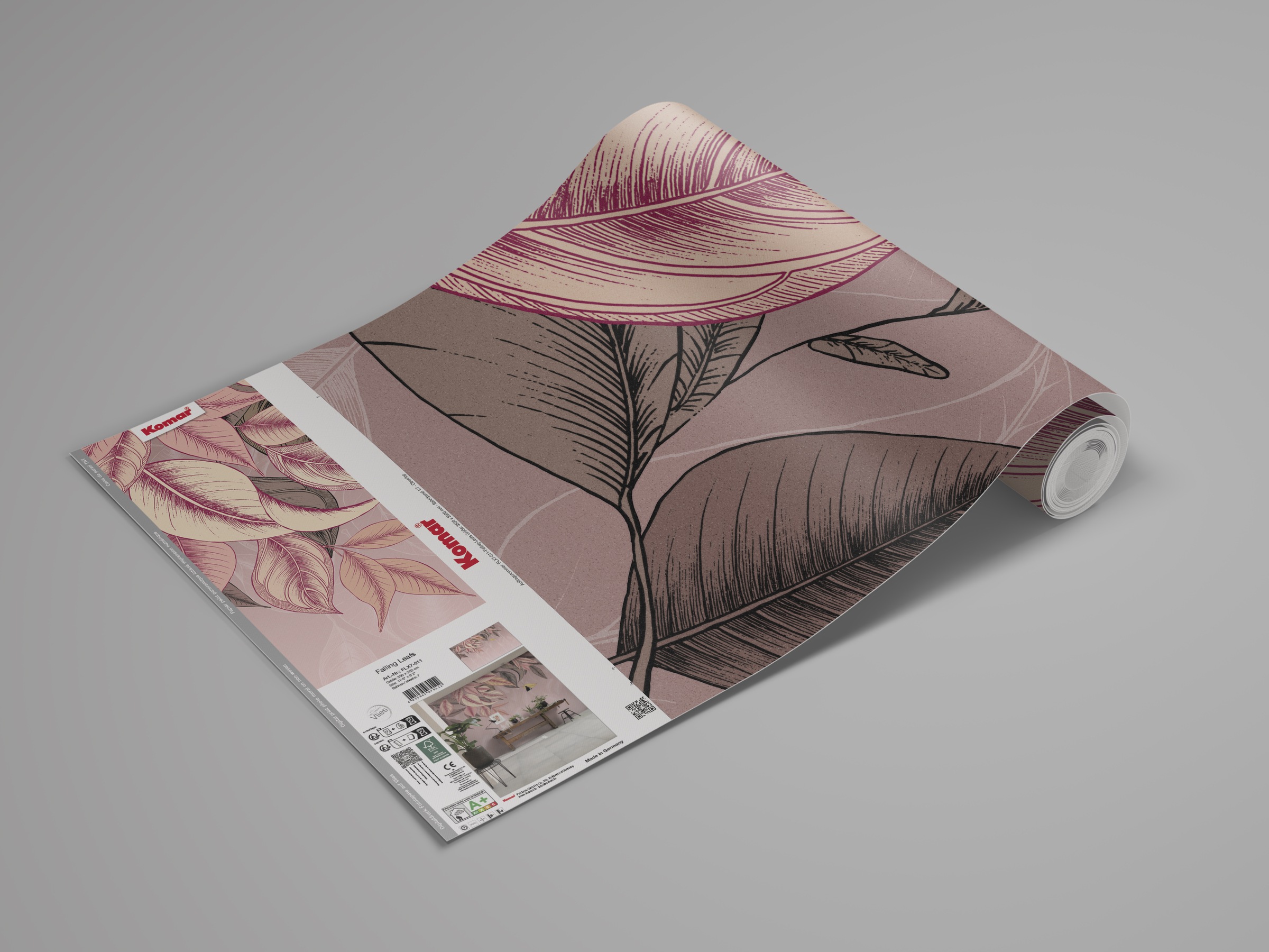 Komar Fototapete »Komar Vlies Fototapete - Falling Leafs - Grösse 350 x 250 cm«, bedruckt
