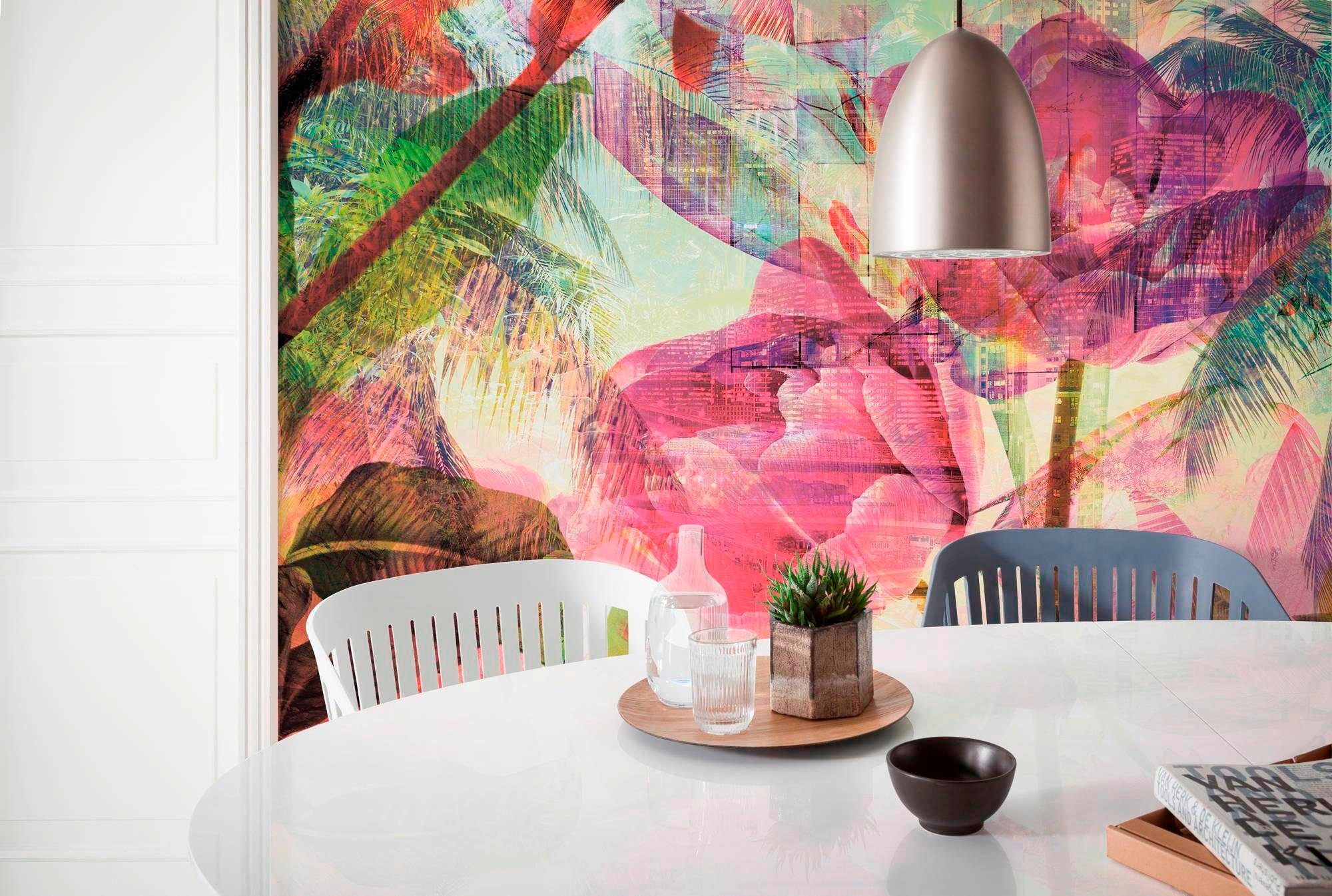 Komar Papier peint intissé »Digitaldruck Vlies -  Metropical - Grösse 200 x 250 cm« imprimé Wohnzimmer, Schlafzimmer