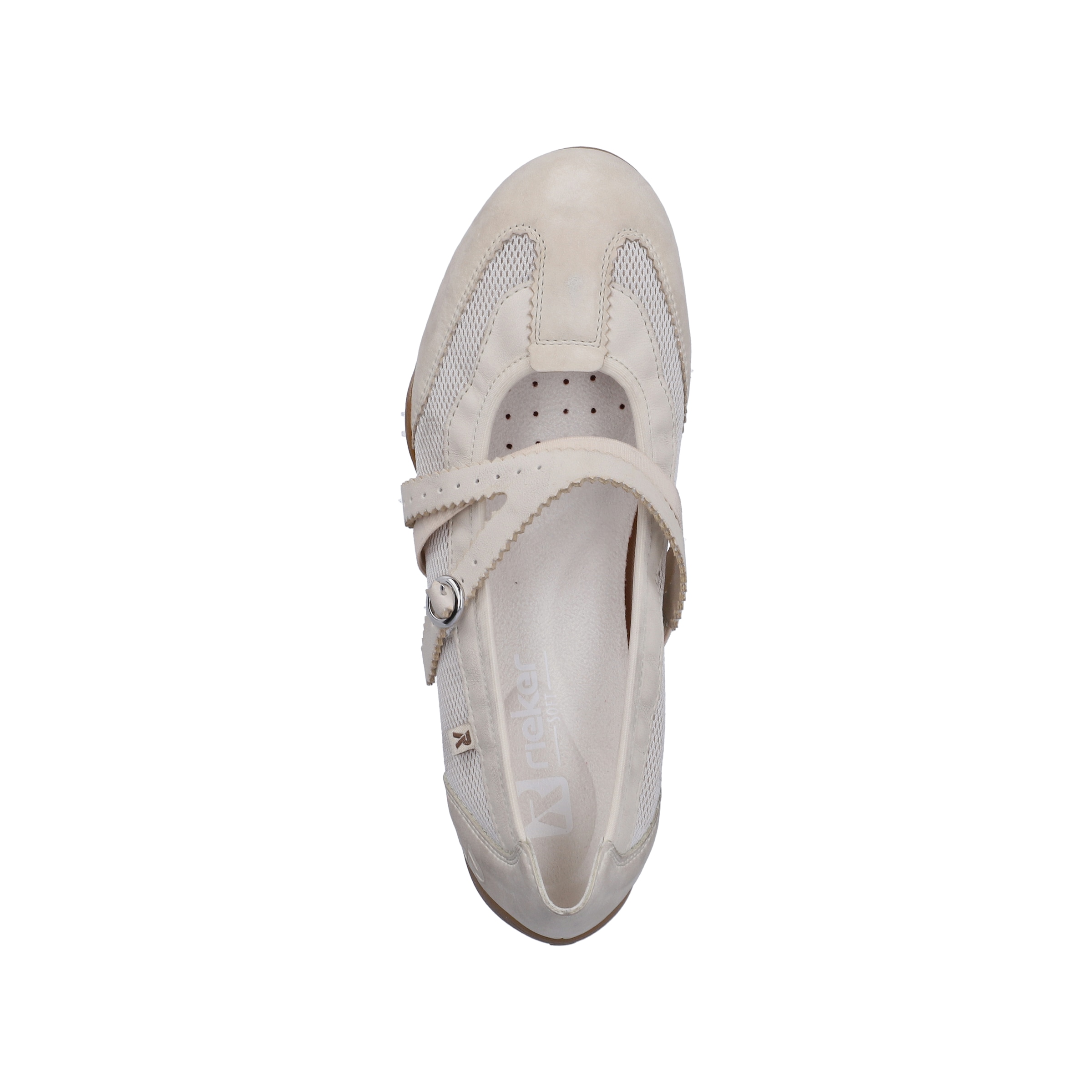 Rieker Riemchenballerina  Schlupfschuh, Flats, Slipper mit Mesheinsatz