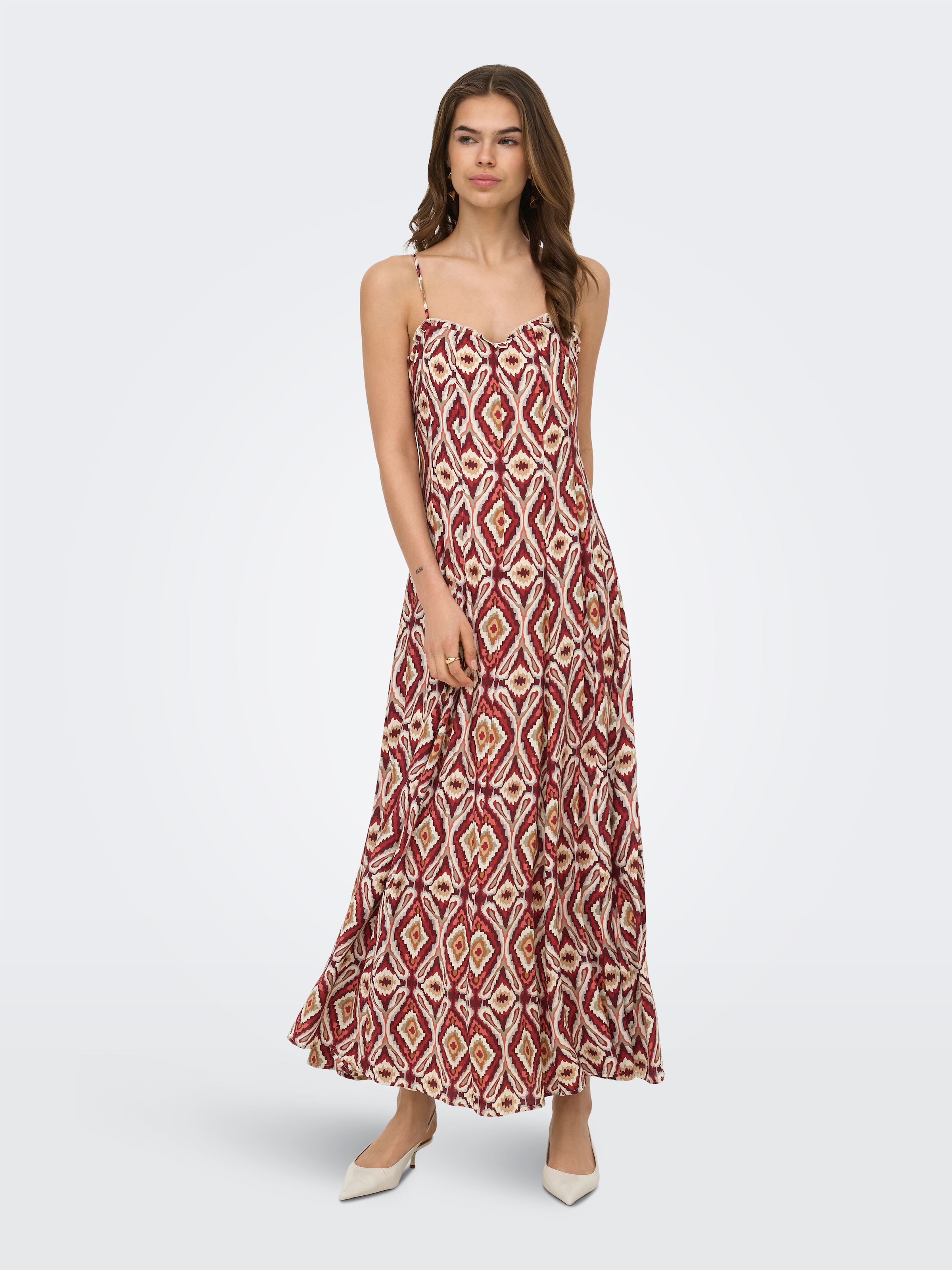 ONLY Sommerkleid »ONLSTACY MIKASI LONG STRAP DRESS WVN« Viskosemischung