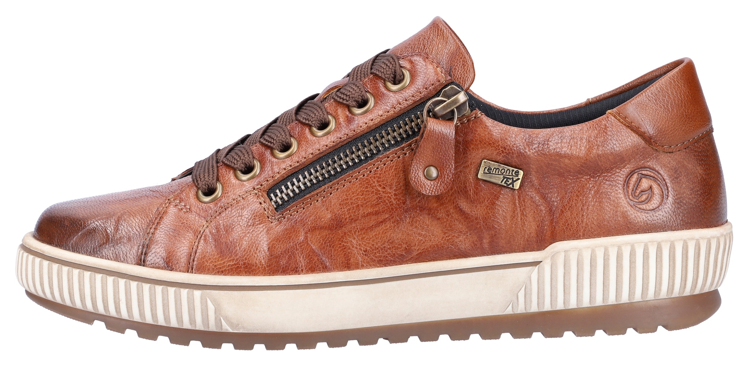 Remonte Plateausneaker, Freizeitschuh, Halbschuh, Schnürschuh mit Aussenreissverschluss