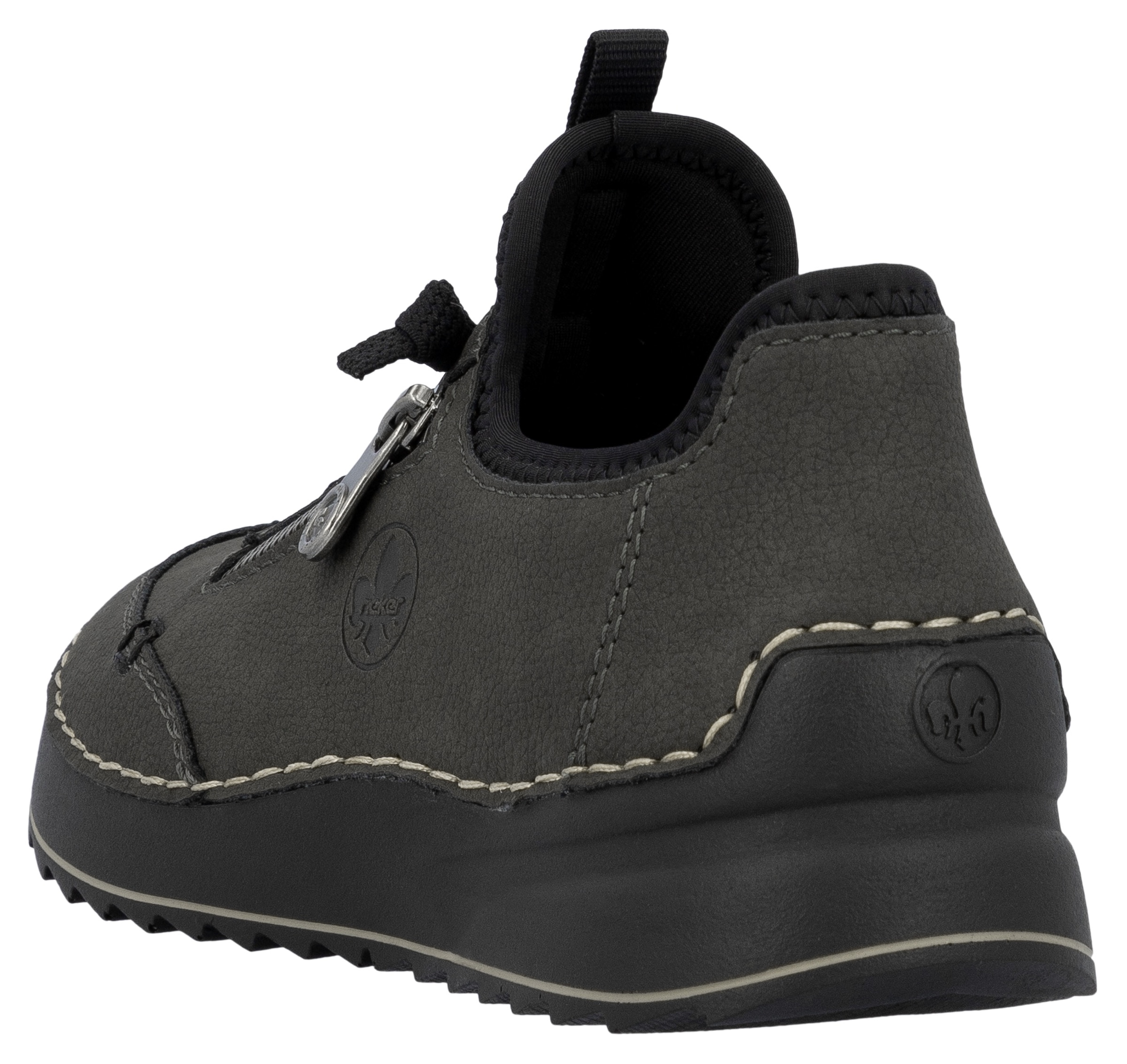 Rieker Sneaker, Schnürschuh, Halbschuh, Slipper mit Kontrastnaht