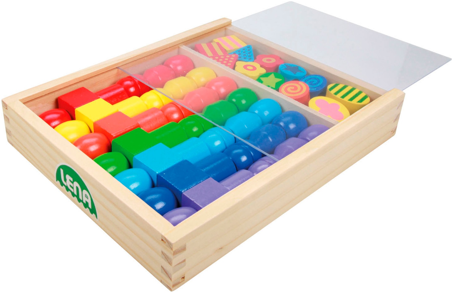Lena® Set créatif »Super Beads Holzfädelperlen« FSC® - schützt Wald