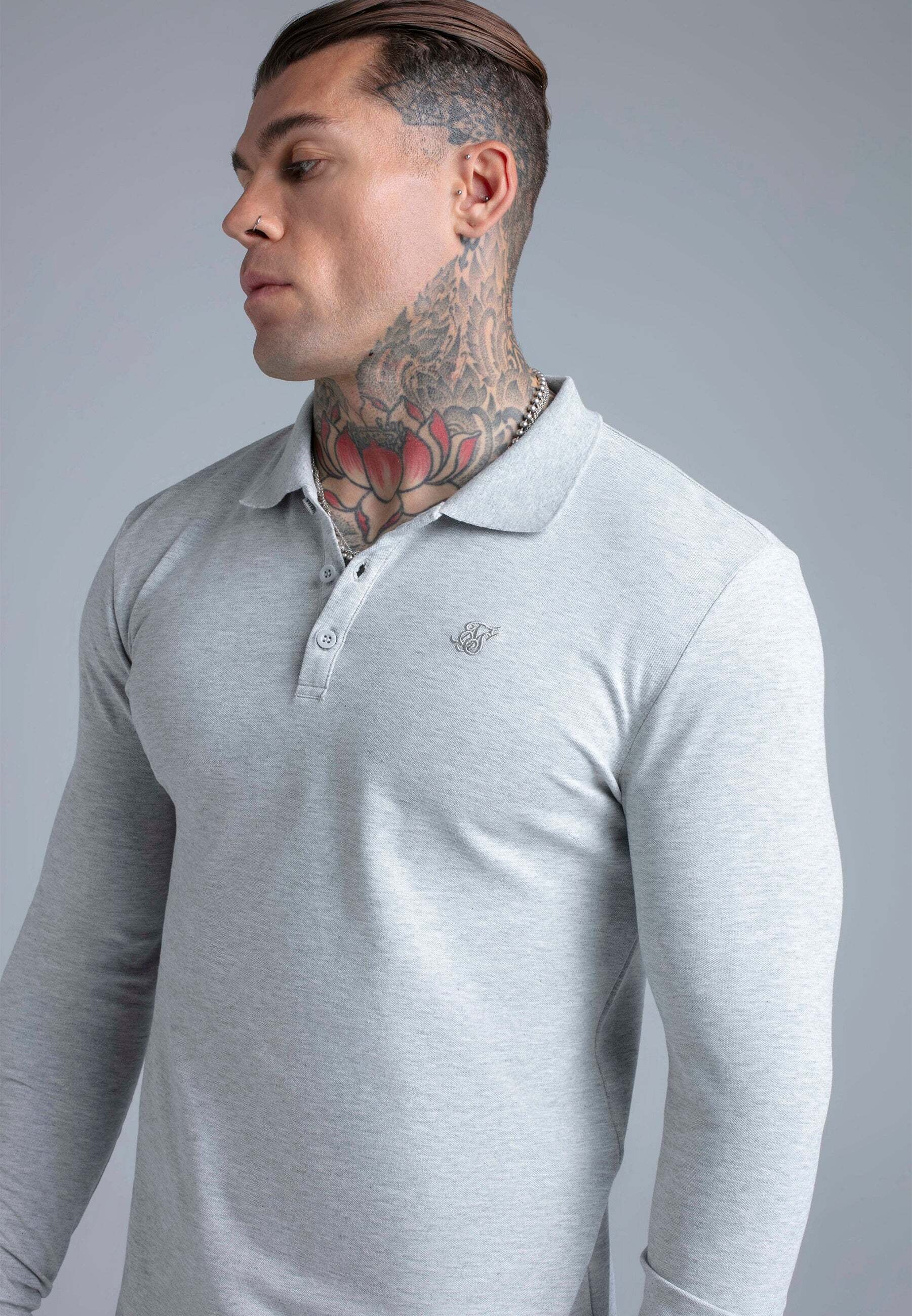 Siksilk Langarm-Poloshirt »Siksilk Langarmpolo Button«