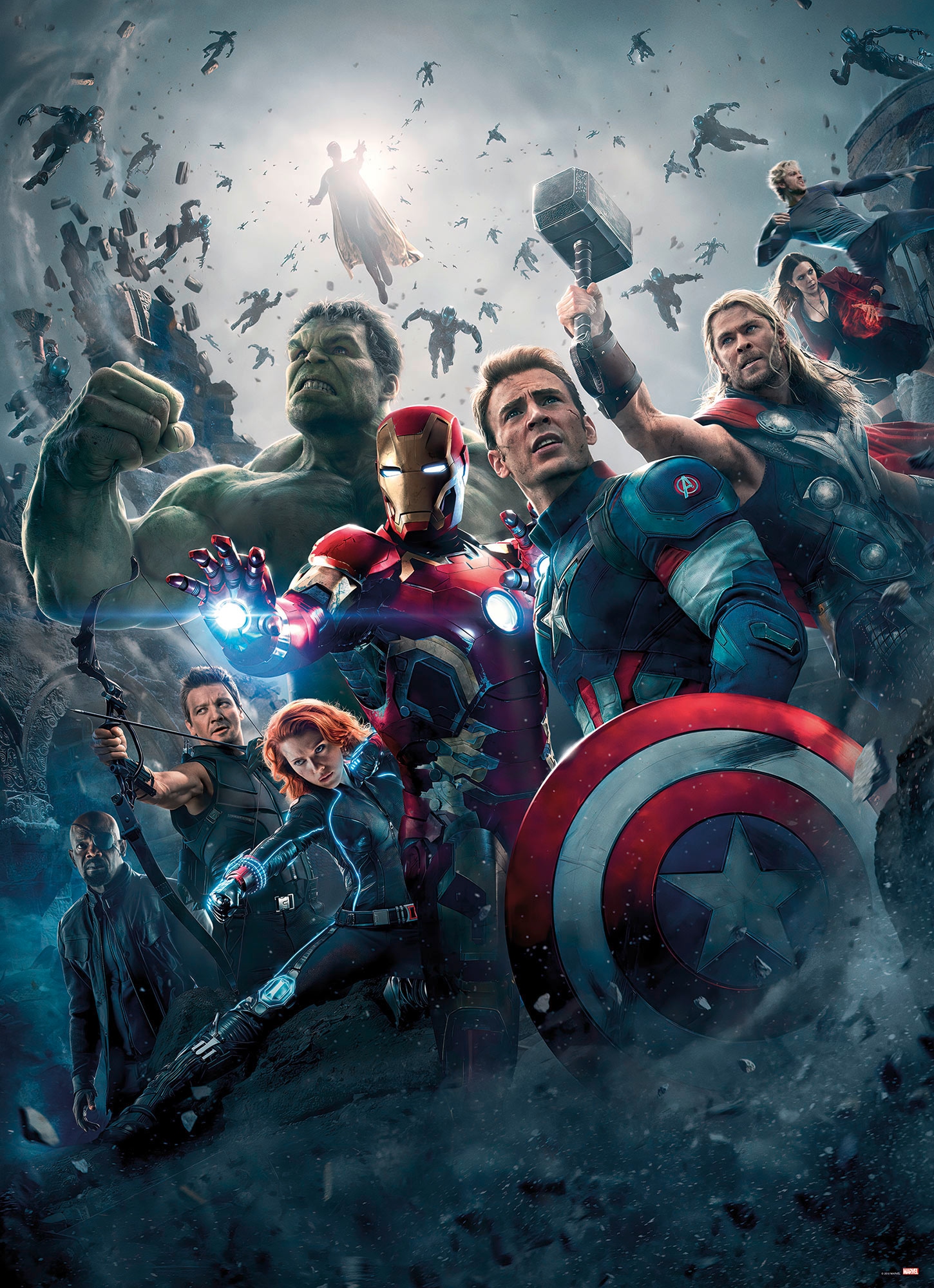 Image of Komar Fototapete "Avengers-Age-of-Ultron-Movie-Poster - Grösse 184 x 254 cm" bedruckt glatt Kinderzimmer