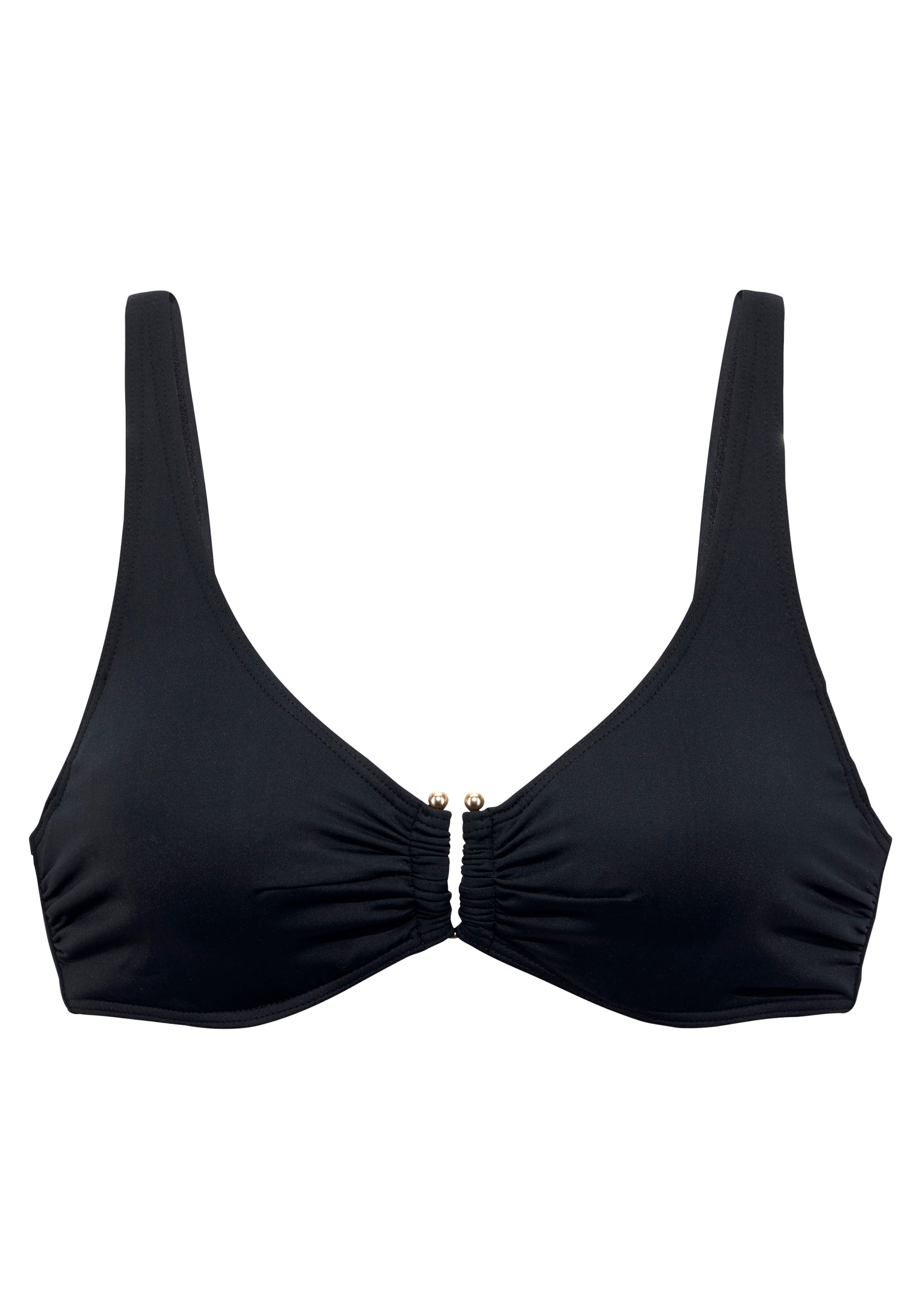 LASCANA Bügel-Bikini-Top »Italy«, mit goldfarbenfarbigen Accessoire