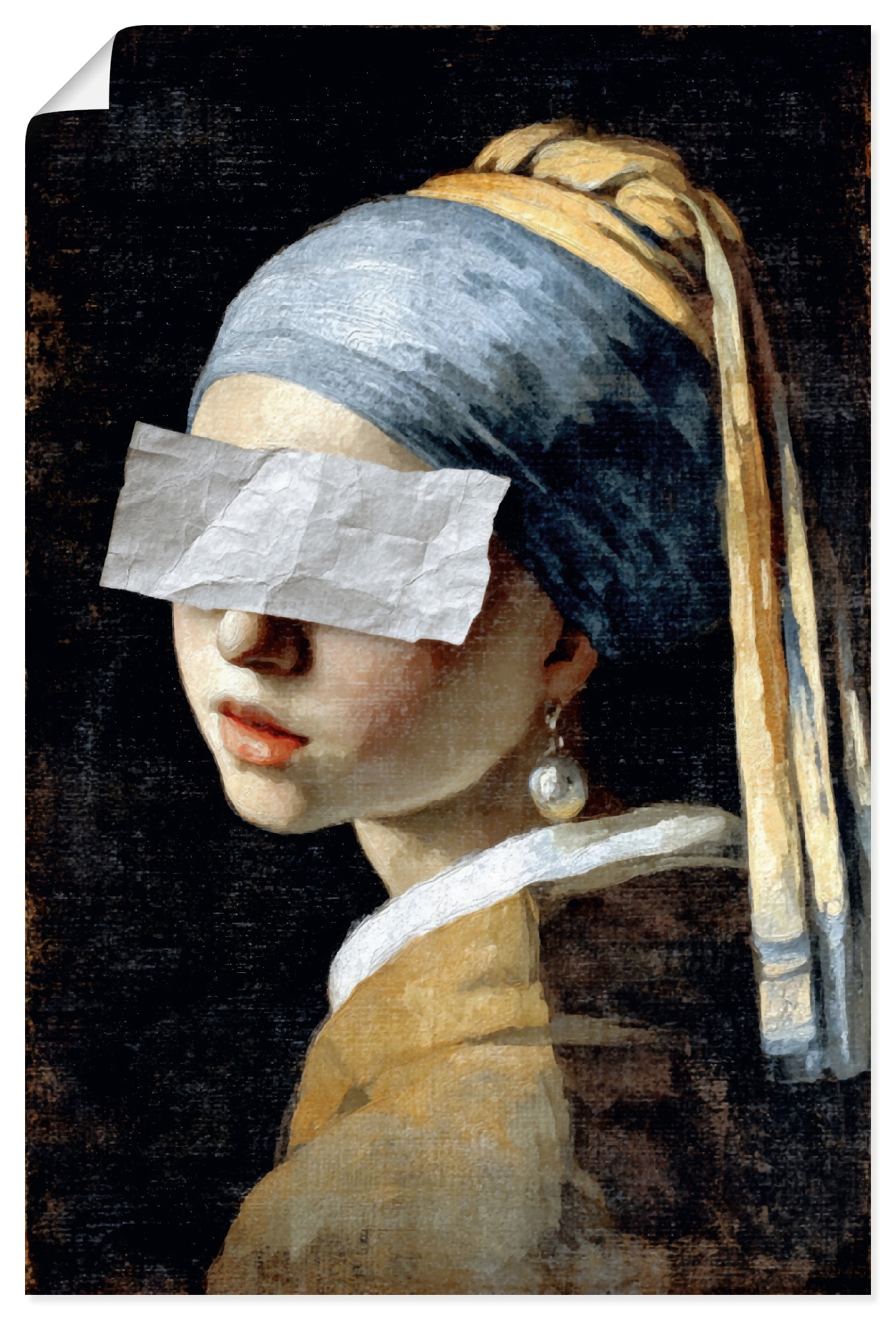 Image of Artland Wandbild "Mädchen mit dem Perlenohrring und Papier" Bilder von Frauen 1 Stk. tlg. als Alubild, Leinwandbild, Poster, Wandaufkleber in verschied. Grössen