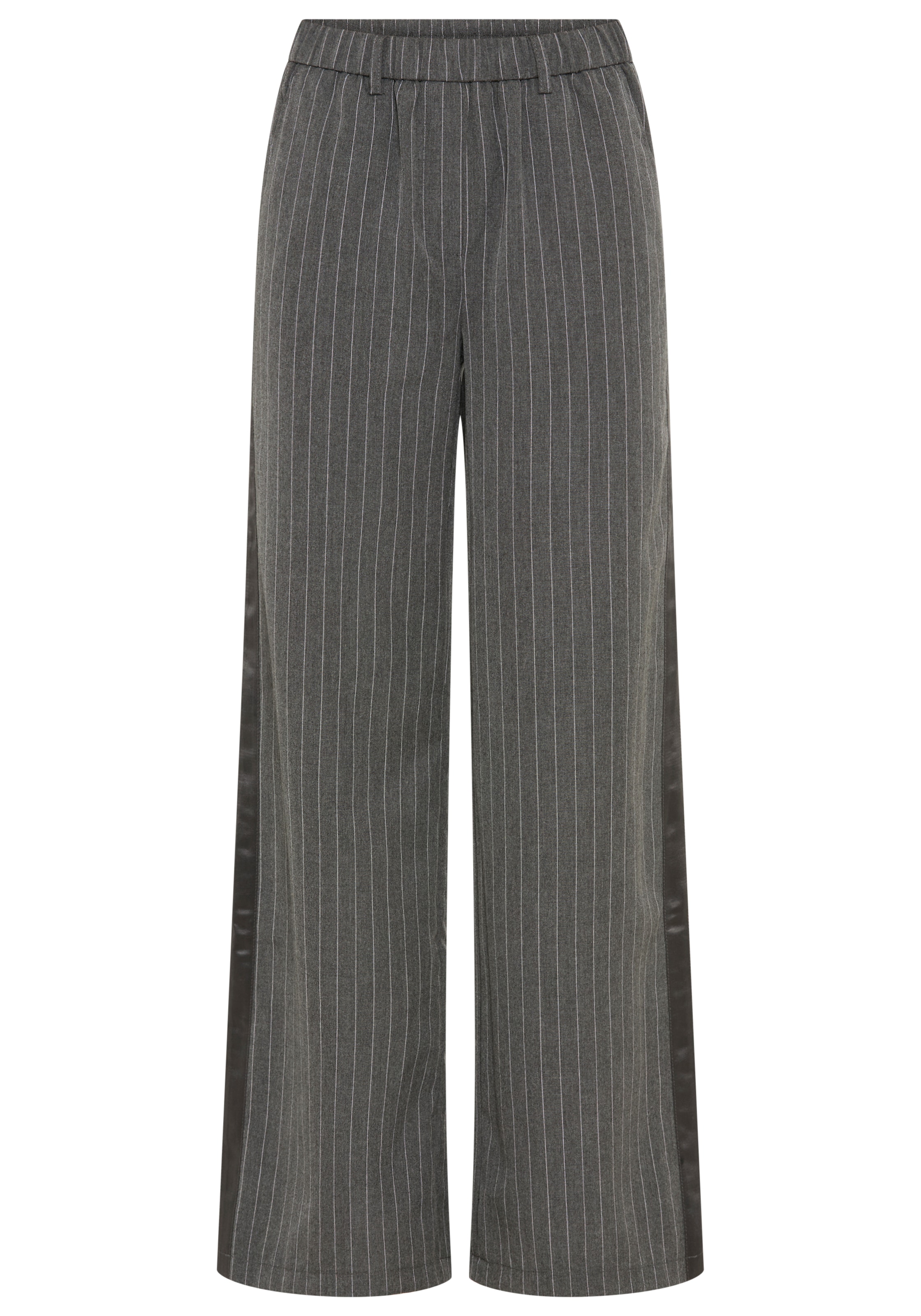 Laura Scott Pantalon à enfiler  en polyester et viscose, aspect à fines rayures, pour vêtements professionnels