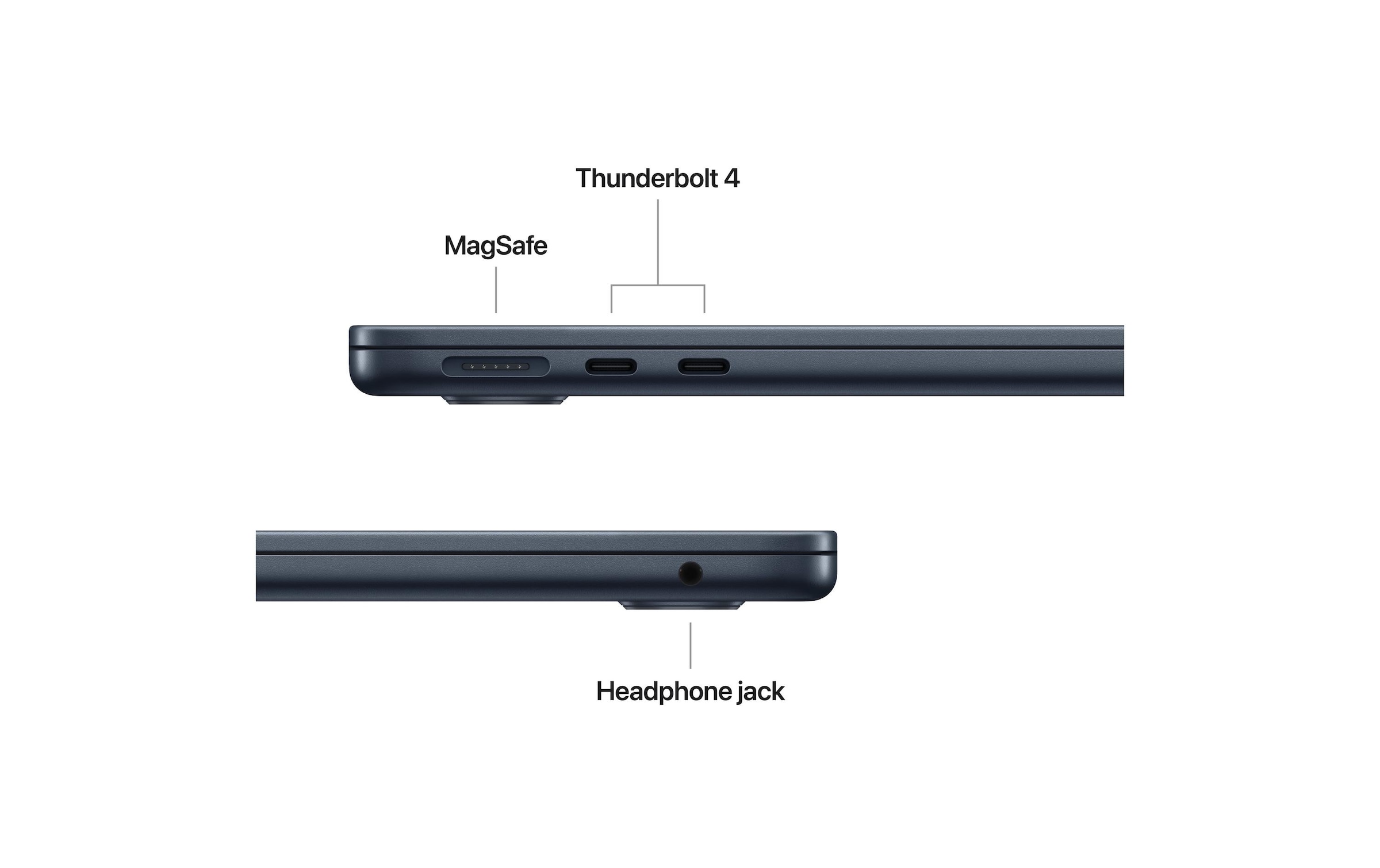 Apple Notebook »MacBook Air 13 2026 M5 10C GPU / 32 GB / 2 TB Midnight« / 13,6 ″ Apple Integrierte NPU (Neural Processing Unit)