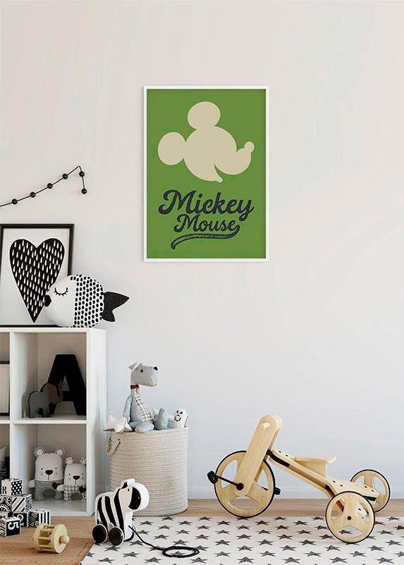 Komar Poster »Mickey Mouse Green Head«, Disney, (1 St.), Kinderzimmer, Schlafzimmer, Wohnzimmer