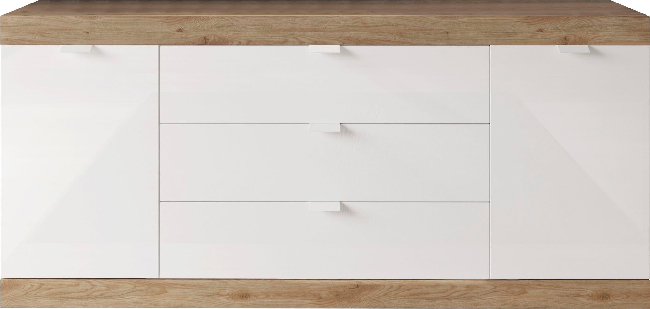 INOSIGN Sideboard »Slim«, Breite 181 cm, weiss Hochglanz Lack