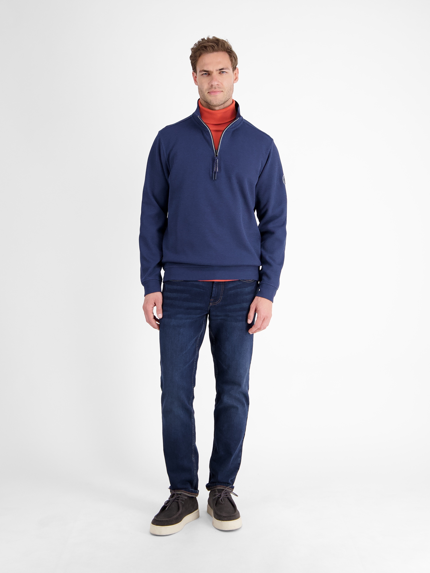 LERROS Sweatshirt »LERROS Rollkragenshirt aus weicher Baumwolle«
