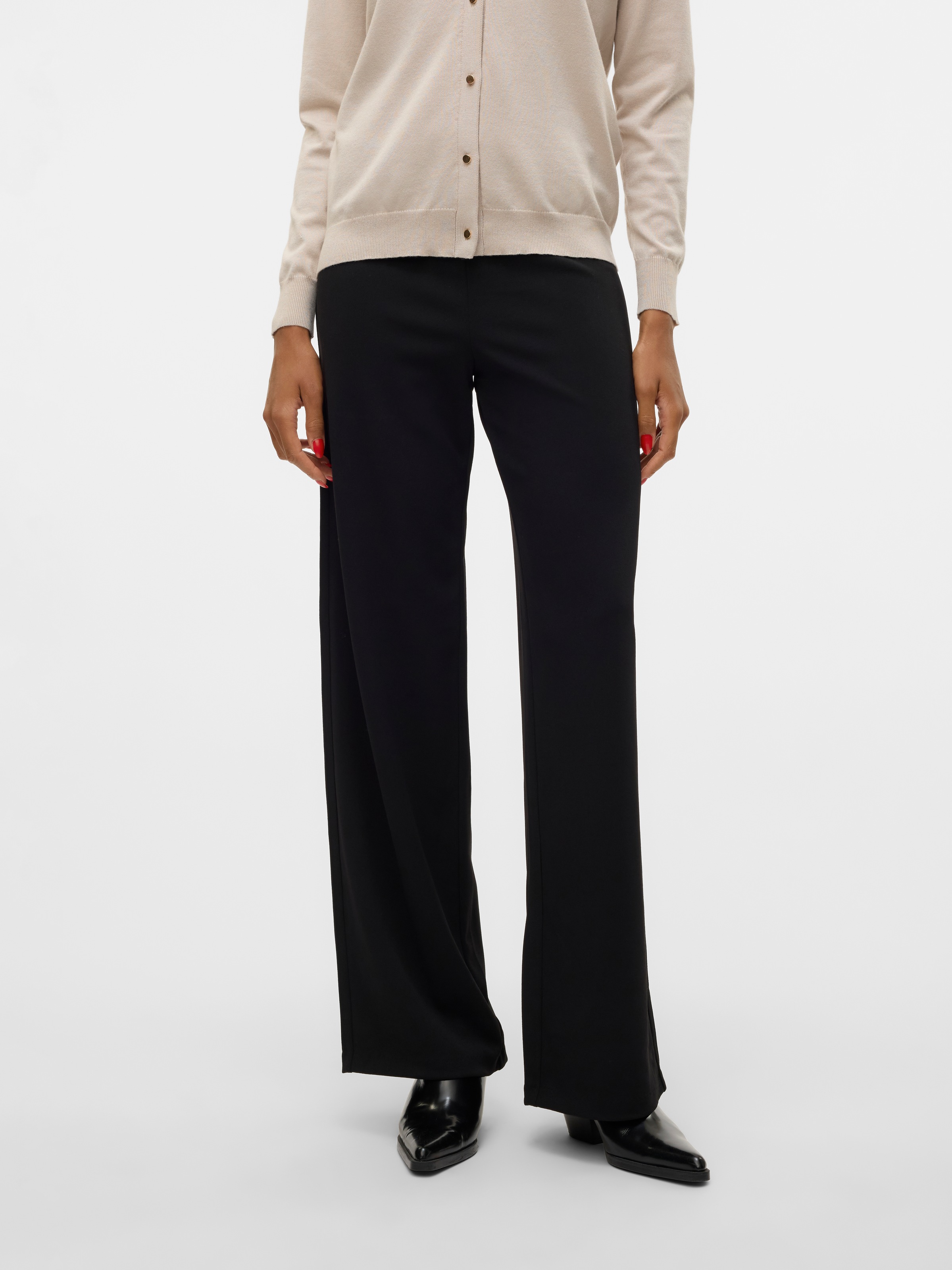 Image of Vero Moda Schlupfhose "VMBERLIN ZAMIRA MW WIDE PANT NOOS" mit Stretch