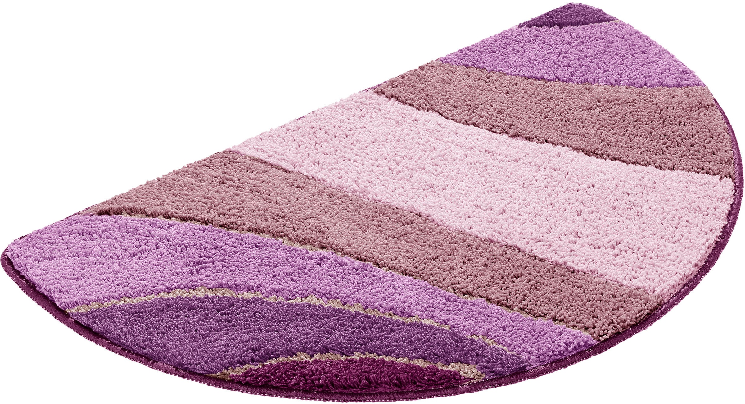 my home Badematte »Josie, Badvorleger, Badezimmer Teppich«, rutschhemmend beschichtet, fussbodenheizungsgeeignet-schnell trocknend-strapazierfähig, Badteppich, Badematten, rechteckig, rund & als 3-tlg. Set erhältlich
