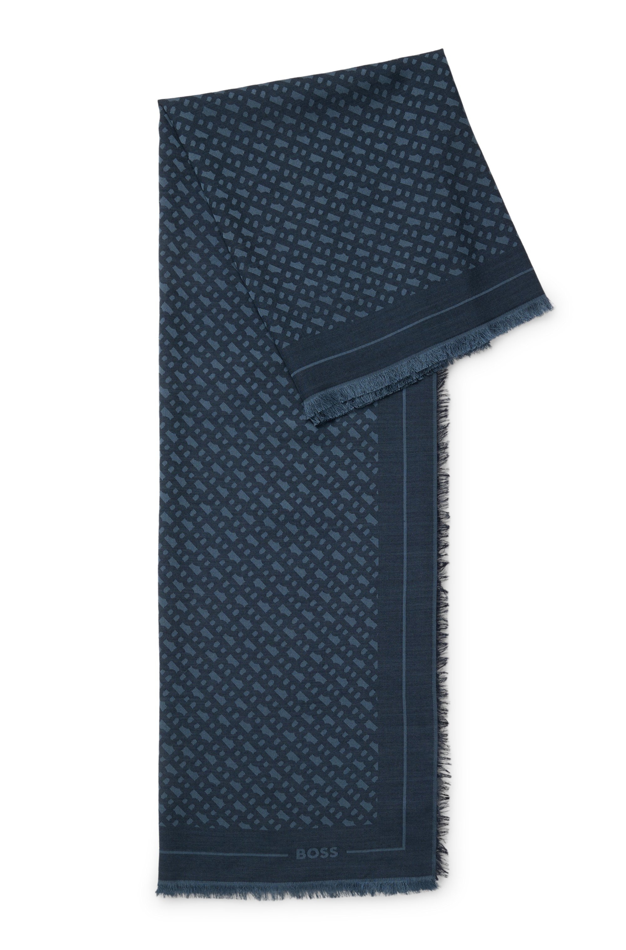BOSS Schal »Ledonia 120*120«, mit Jaquardmuster