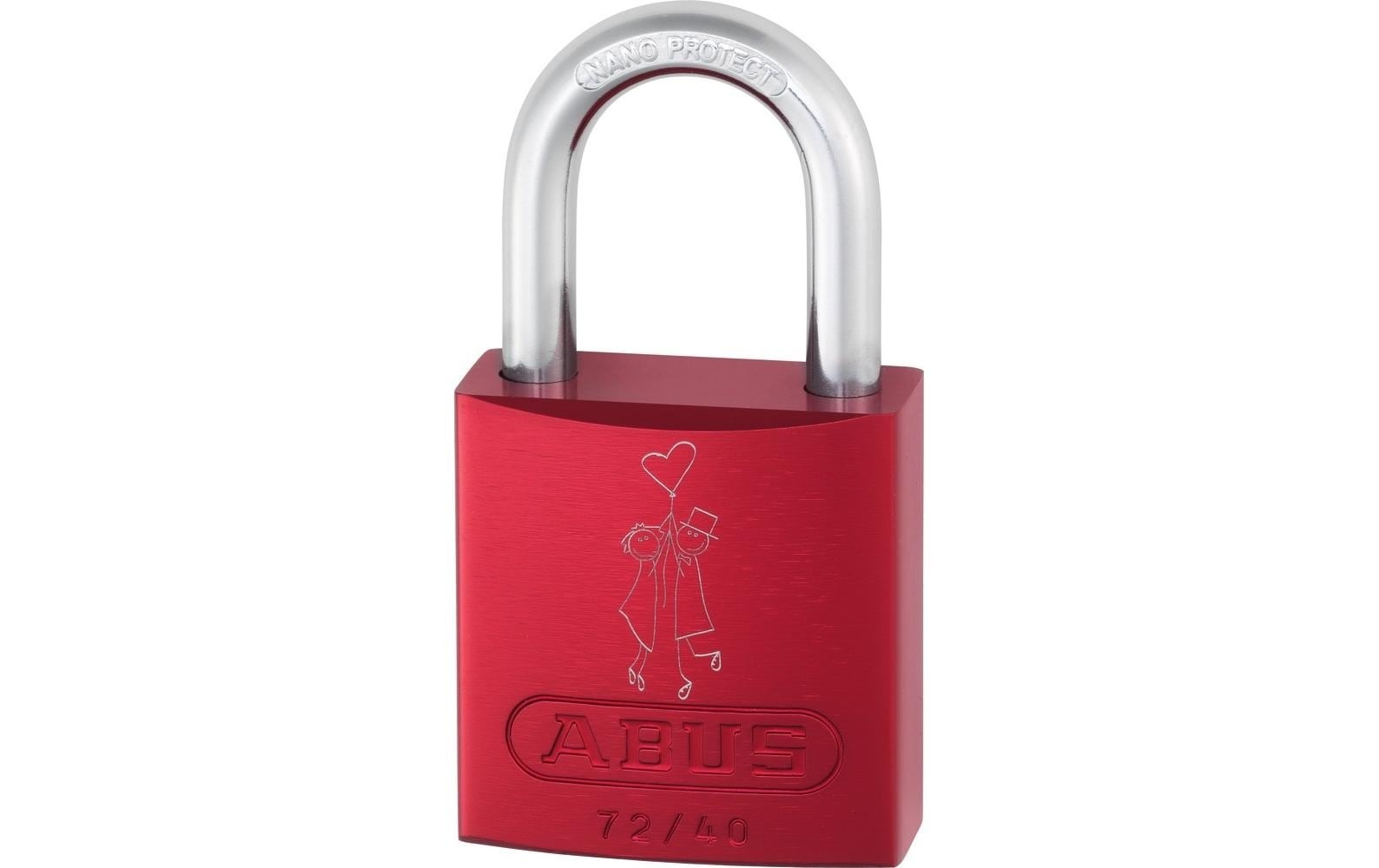 ABUS Vorhängeschloss »72/40 rot LoveLock 1 Pärchen«