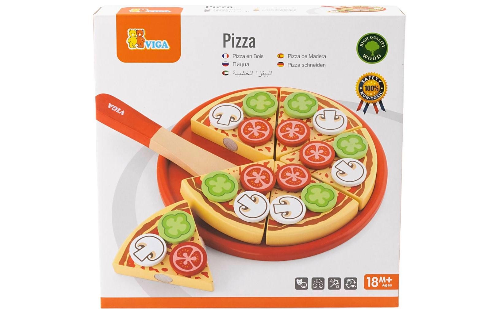 Viga® Holzspielzeug Spiellebensmittel »Spielpizza aus Holz«