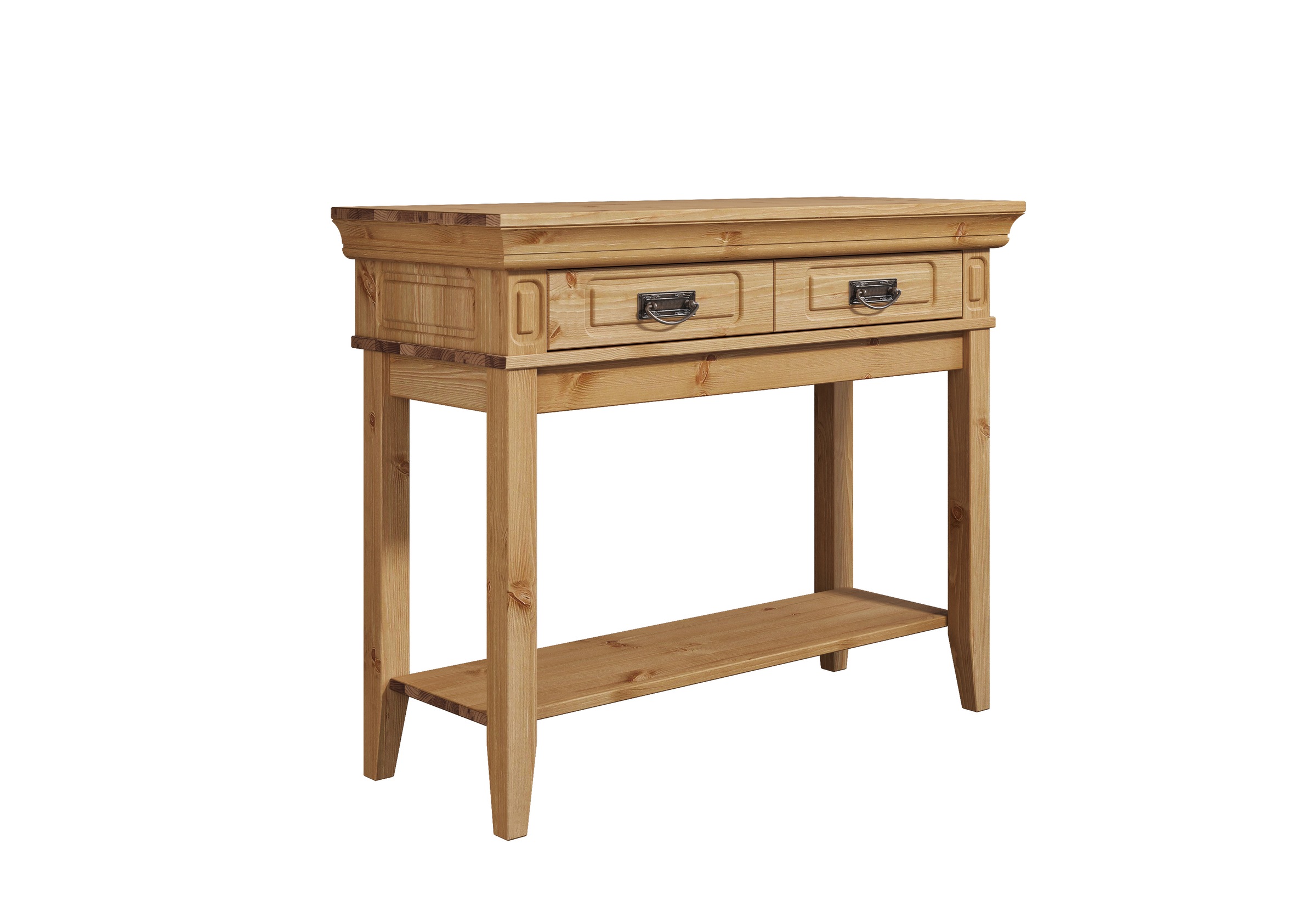 Image of GOODproduct Nachttisch "Vinales; Konsolentisch, Beistelltisch ideal für Boxspringbetten" Made in Europe, aus massiver Kiefer, mit Fräsungen, FSC zertifiziert