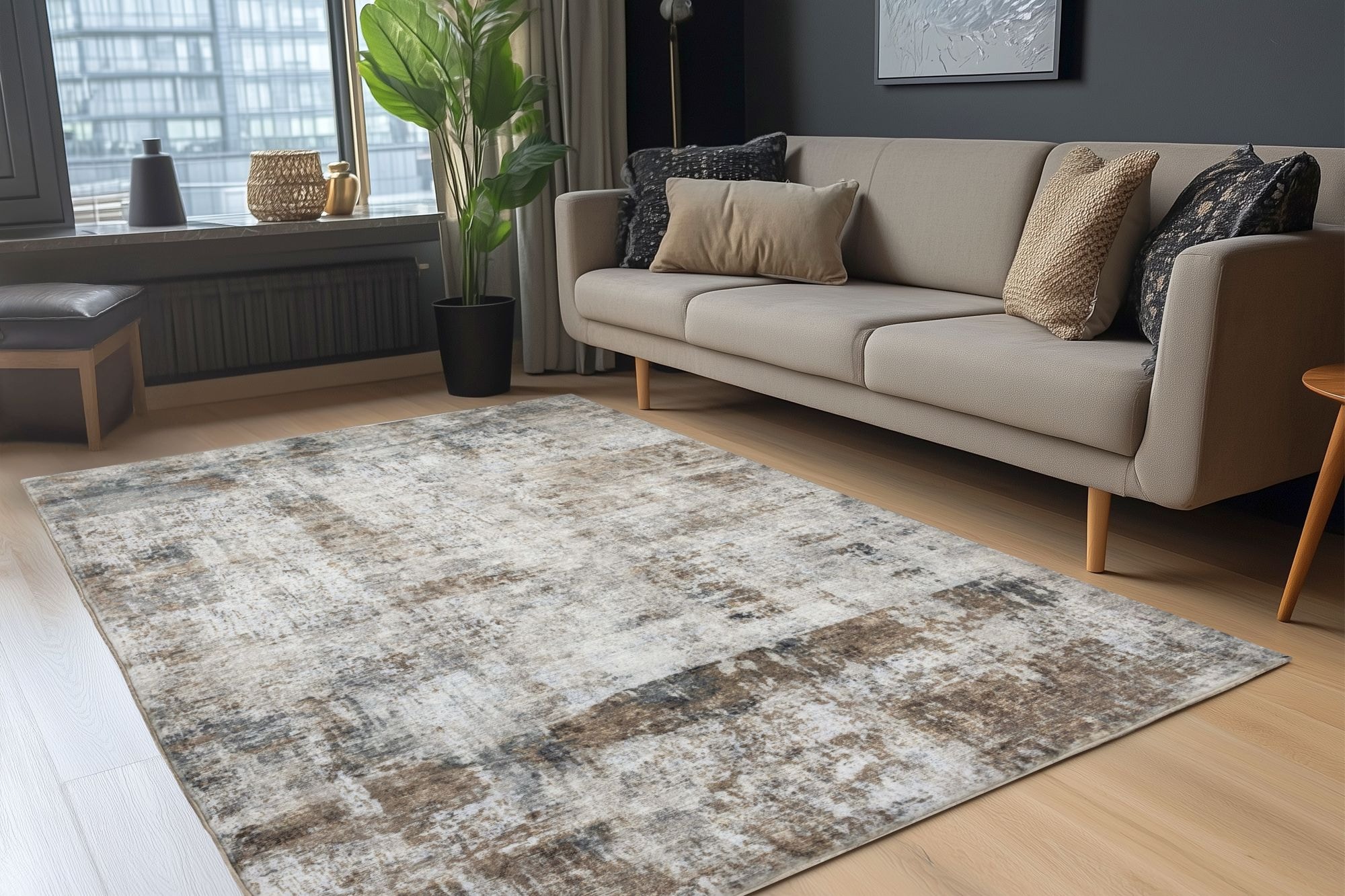 Kayoom Teppich »Elegantica 327« rechteckig 12 mm Höhe Kurzflor, Modernes Muster, Fussbodenheizungsgeeignet, Wohnzimmer