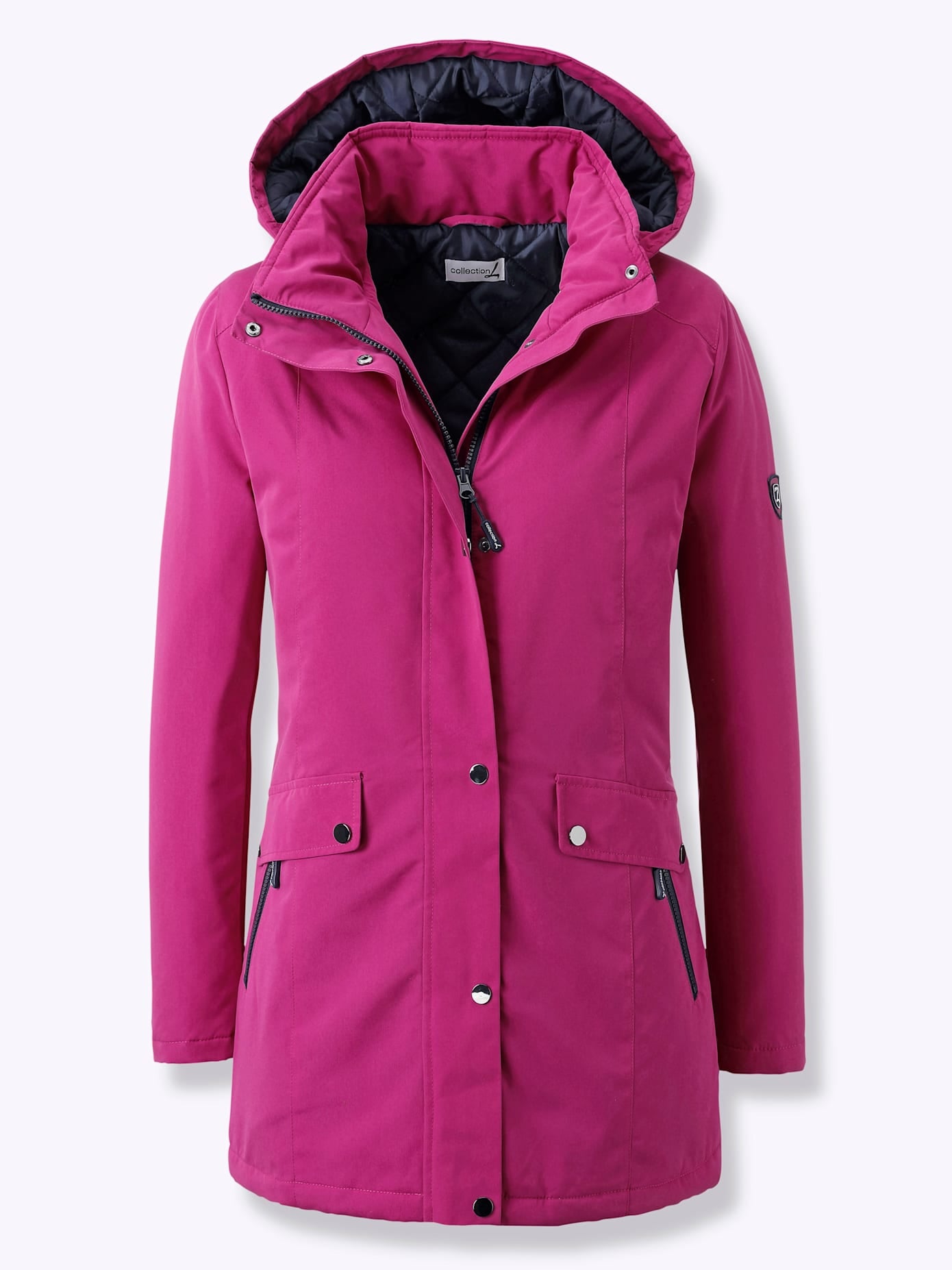 Casual Looks Langjacke, mit Kapuze