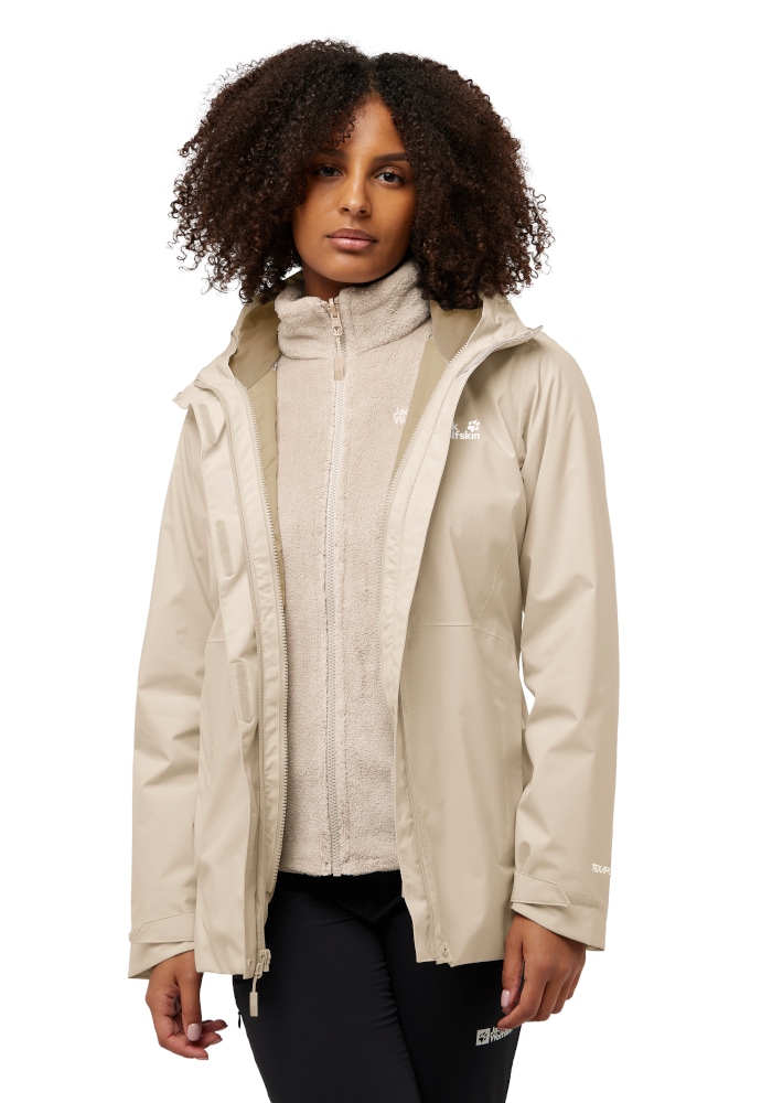 Image of Jack Wolfskin 3-in-1-Funktionsmantel "ROTWAND 3IN1 JKT W" wasserdichte Aussenjacke, wärmende Innenjacke