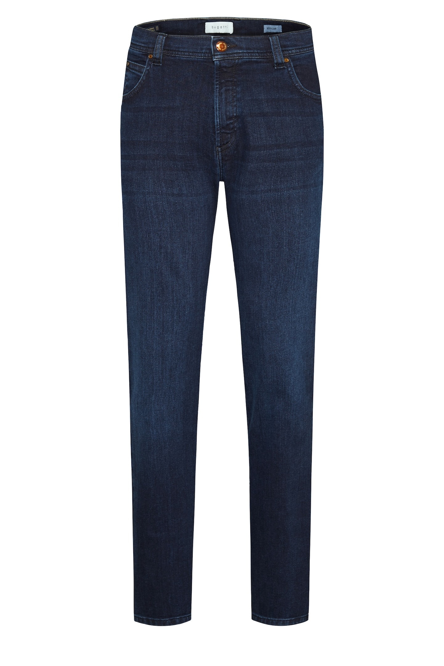 Image of bugatti 5-Pocket-Jeans "Regular Fit" aus Premium Denim mit Stretch und Reissverschluss