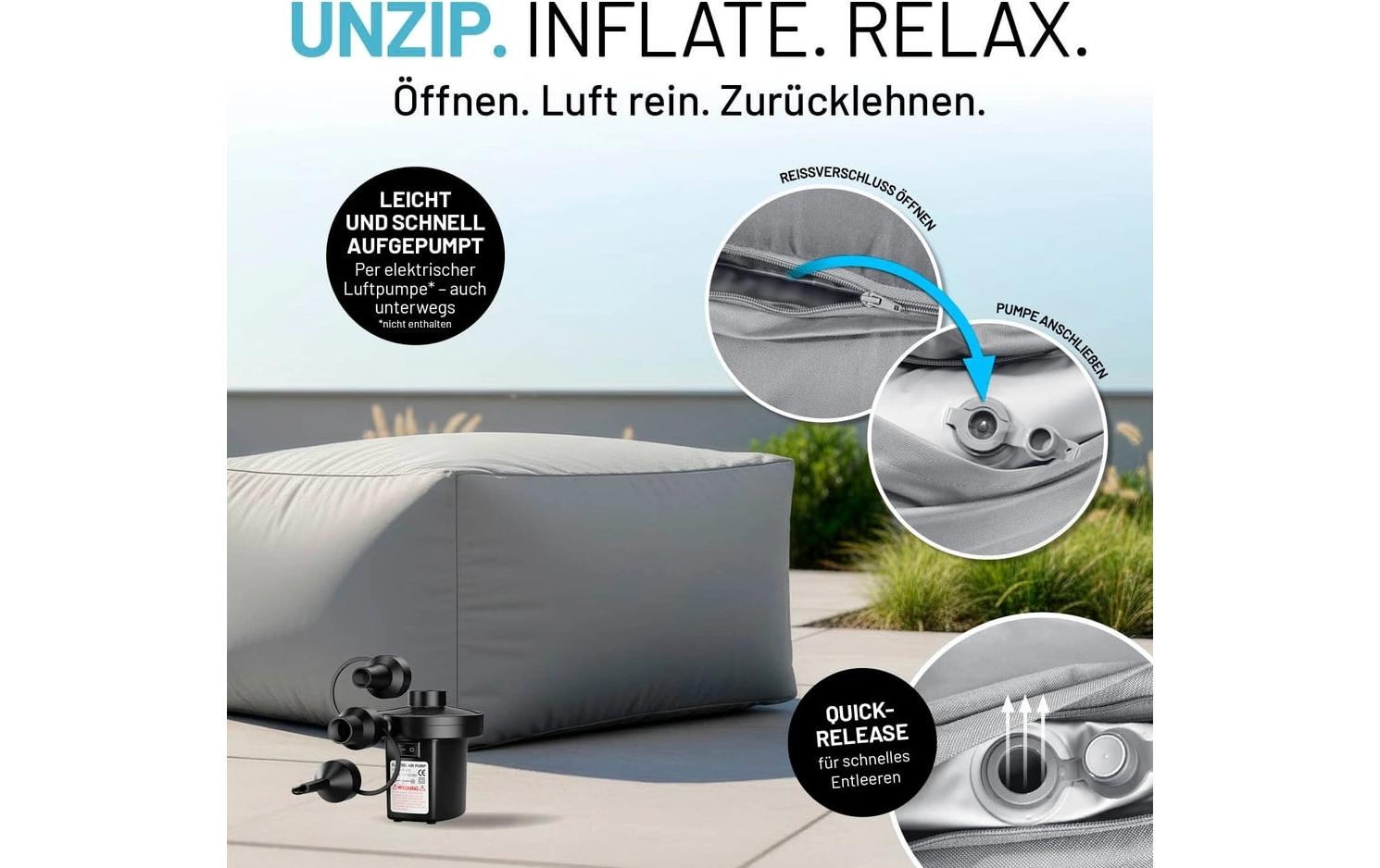 Lumaland Pouf »In-& Outdoor 60 x 45 x 35 cm«