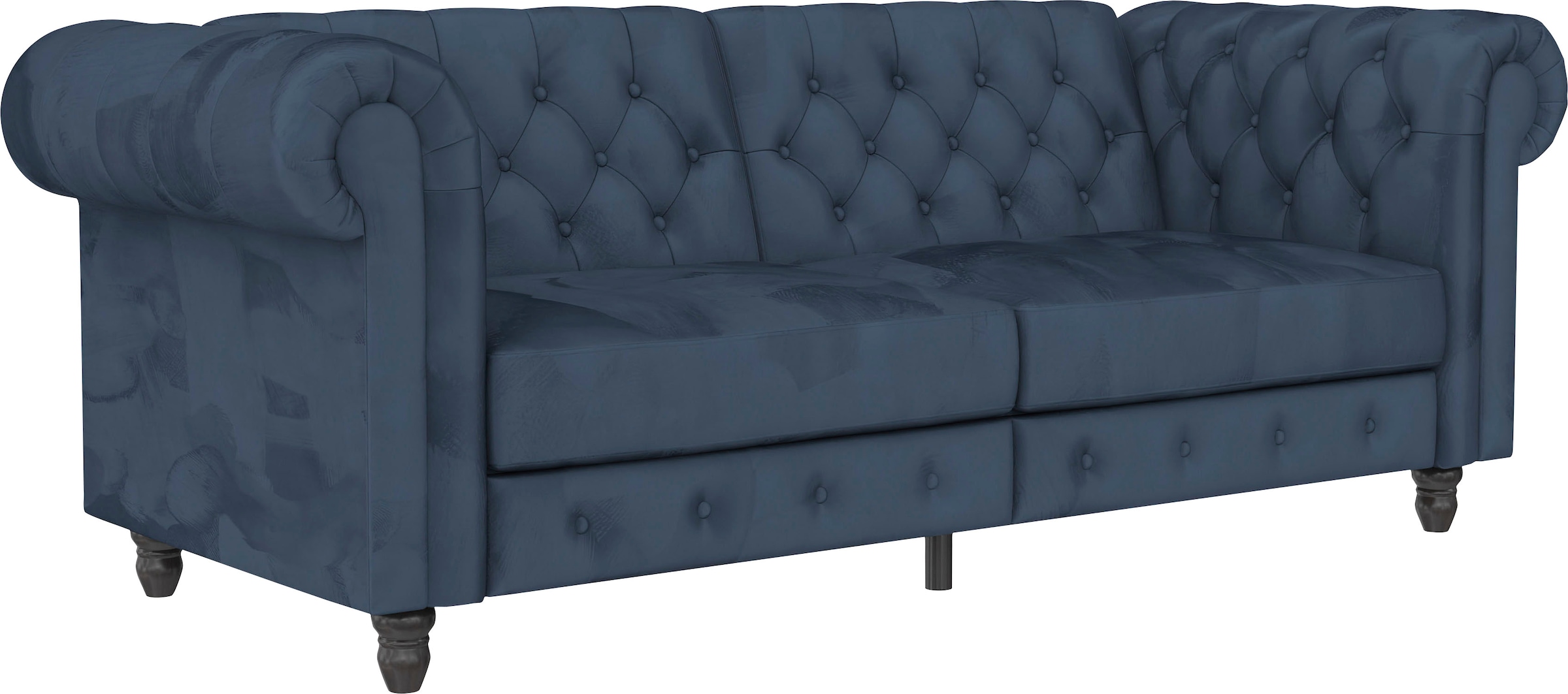 Dorel Home 3-Sitzer »Felix, Schlafsofa 236 cm, (Liegefläche 108x190cm), Rückenlehne«, 3-fach verstellbar, Velours, Kunstleder, Luxus-Microfaser Vintage