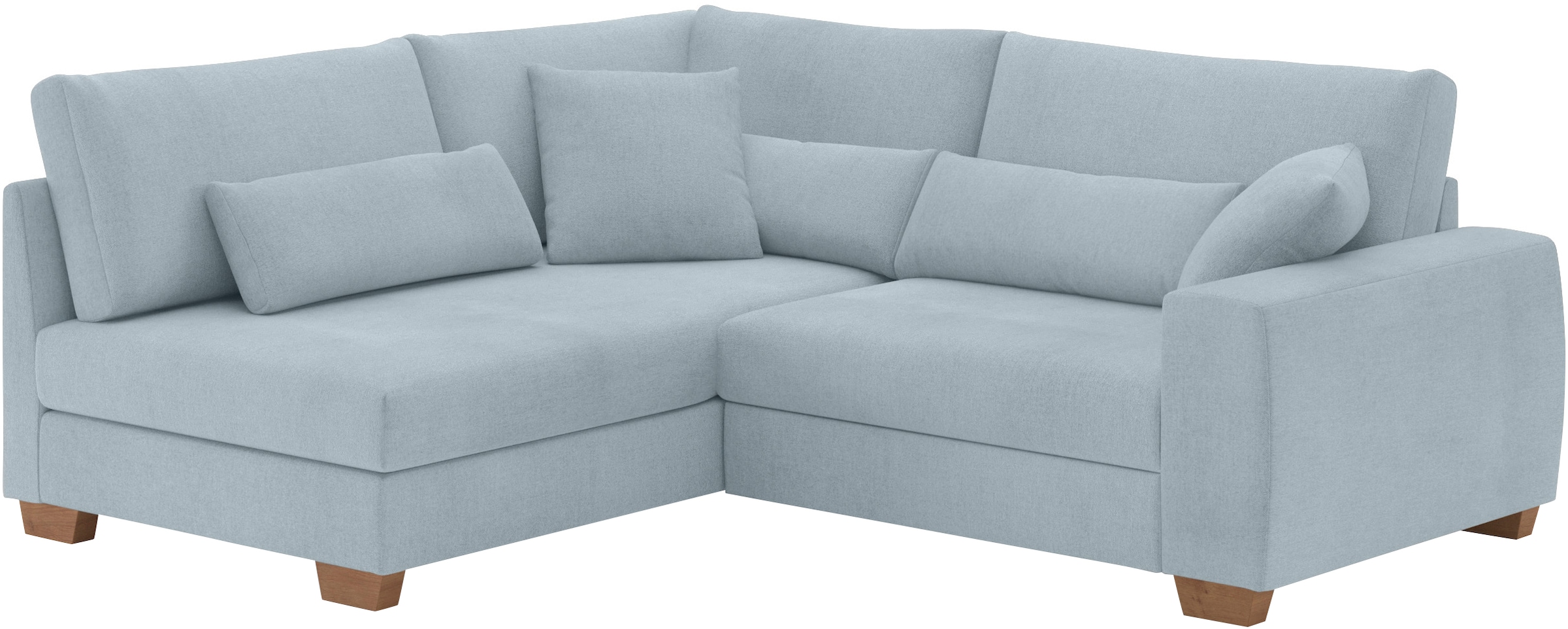 Mr. Couch Ecksofa »Helena L-Form, bis 140 kg belastbar«, mit Taschenfederkern, wahlweise mit Bettfunktion