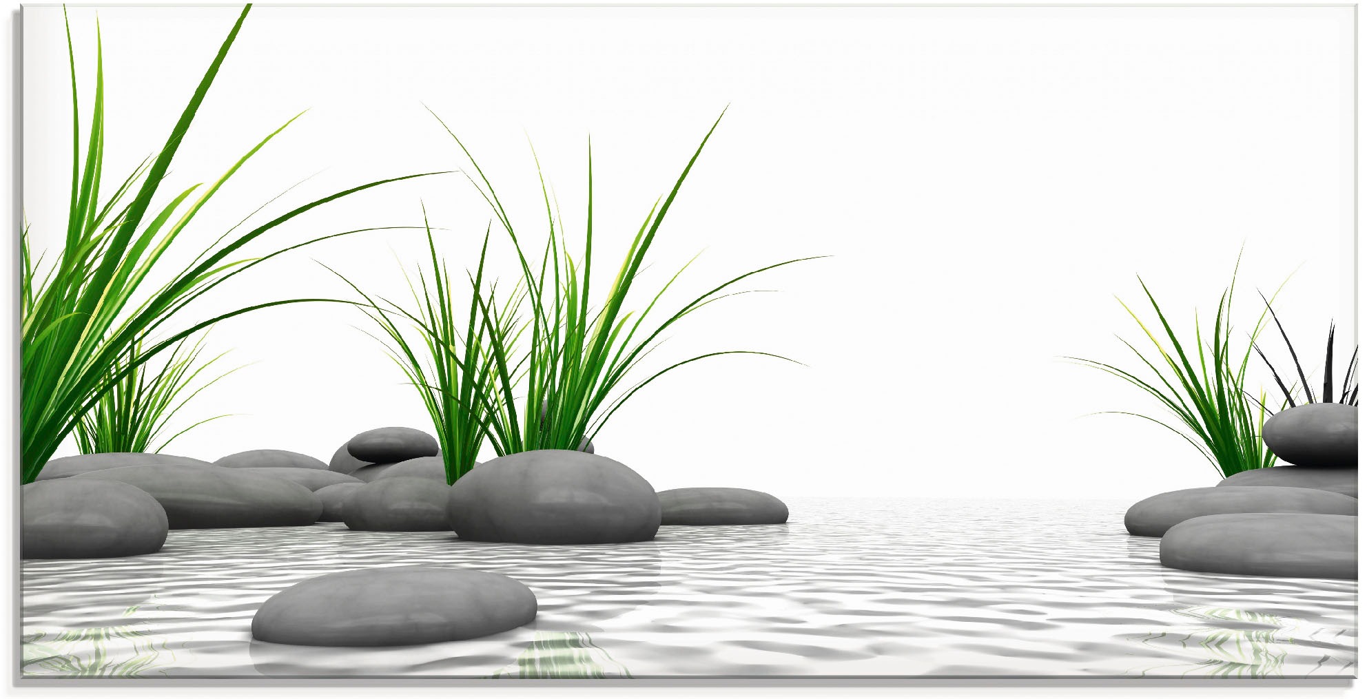 Artland Glasbild "3D Steine" Zen 1 Stk. tlg. in verschiedenen Größen