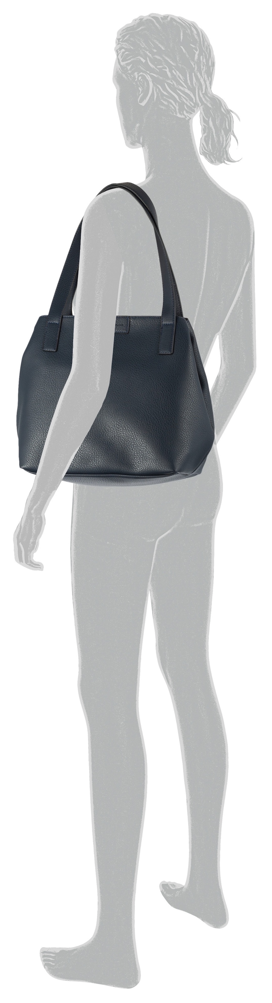 TOM TAILOR Shopper »Miri zip«, aus griffigem Lederimitat mit praktischen flachen Handgriffen