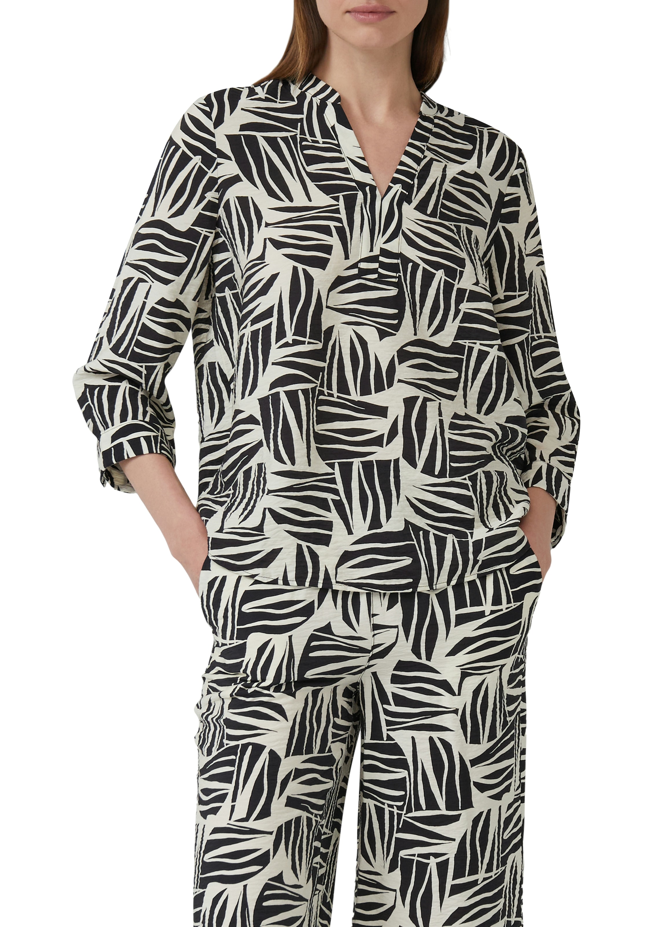 Image of s.Oliver Klassische Bluse mit All-Over Print