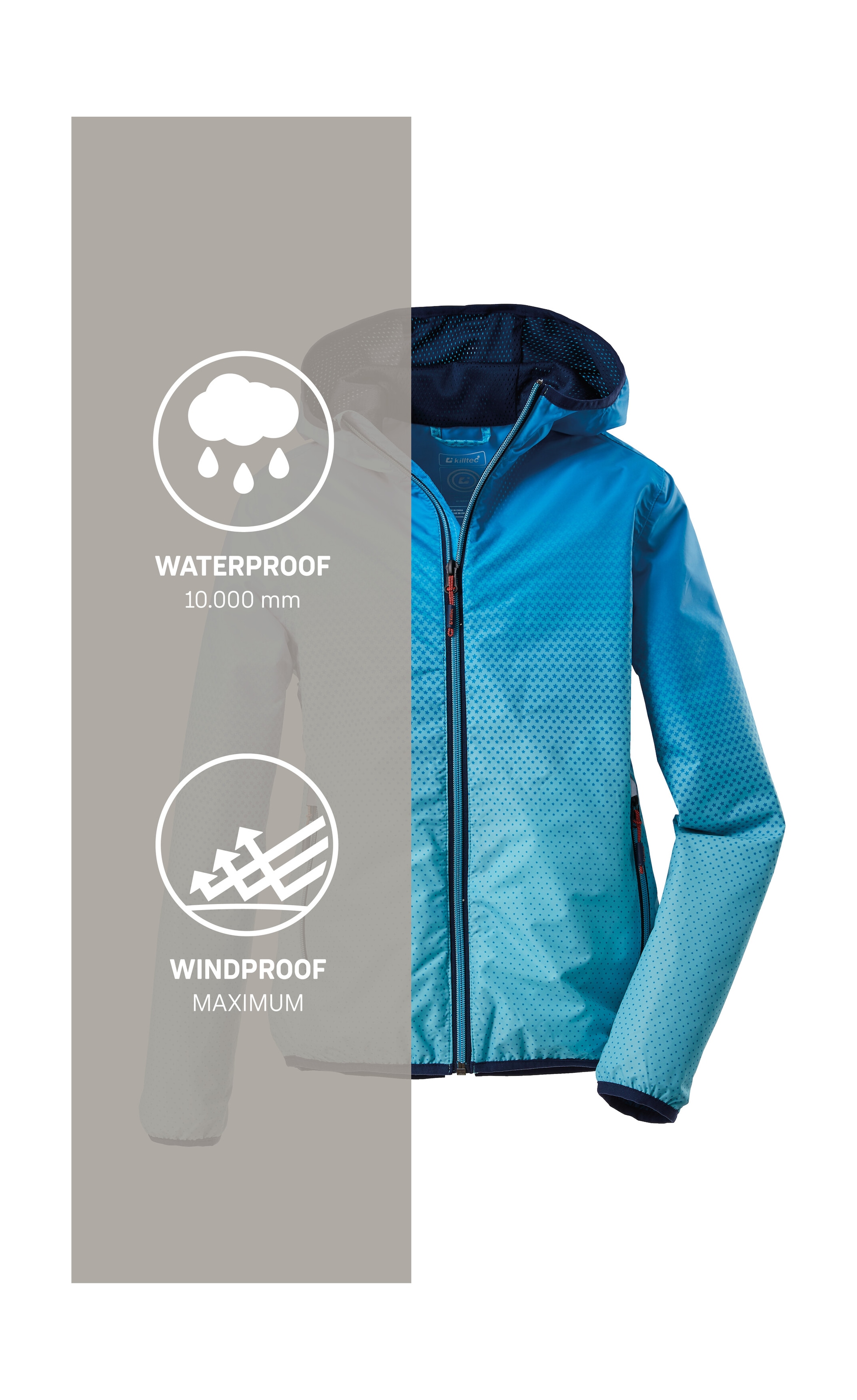 Killtec Outdoorjacke »Lyse GRLS JCKT A«, Leichte, wasserdichte Mädchenjacke von killtec, nachhaltig imprägniert