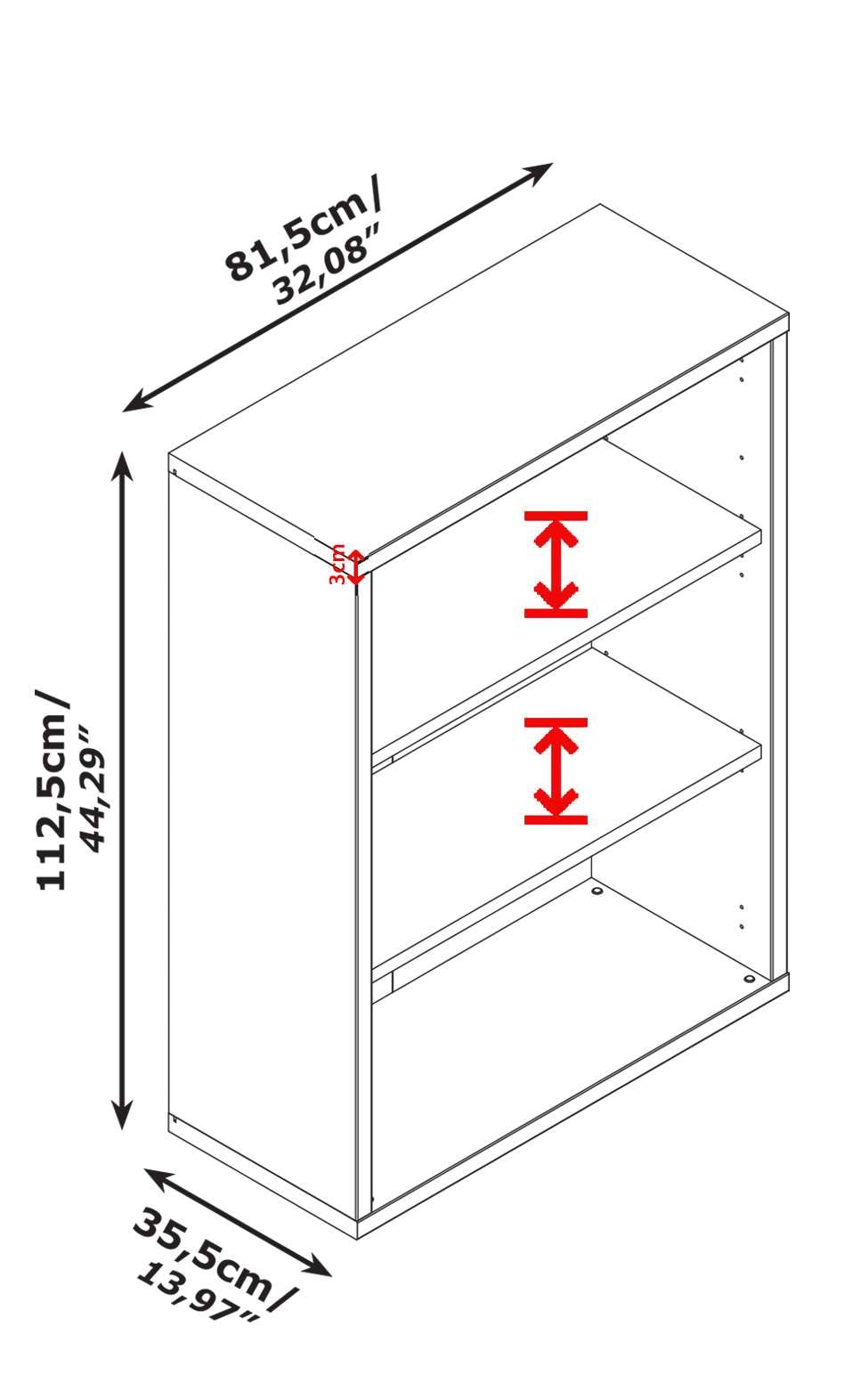 Composad Aktenregal »DAVINCI«, mit 3 Fächern, Masse (B/T/H): ca. 81,5x35,5x112,5 cm