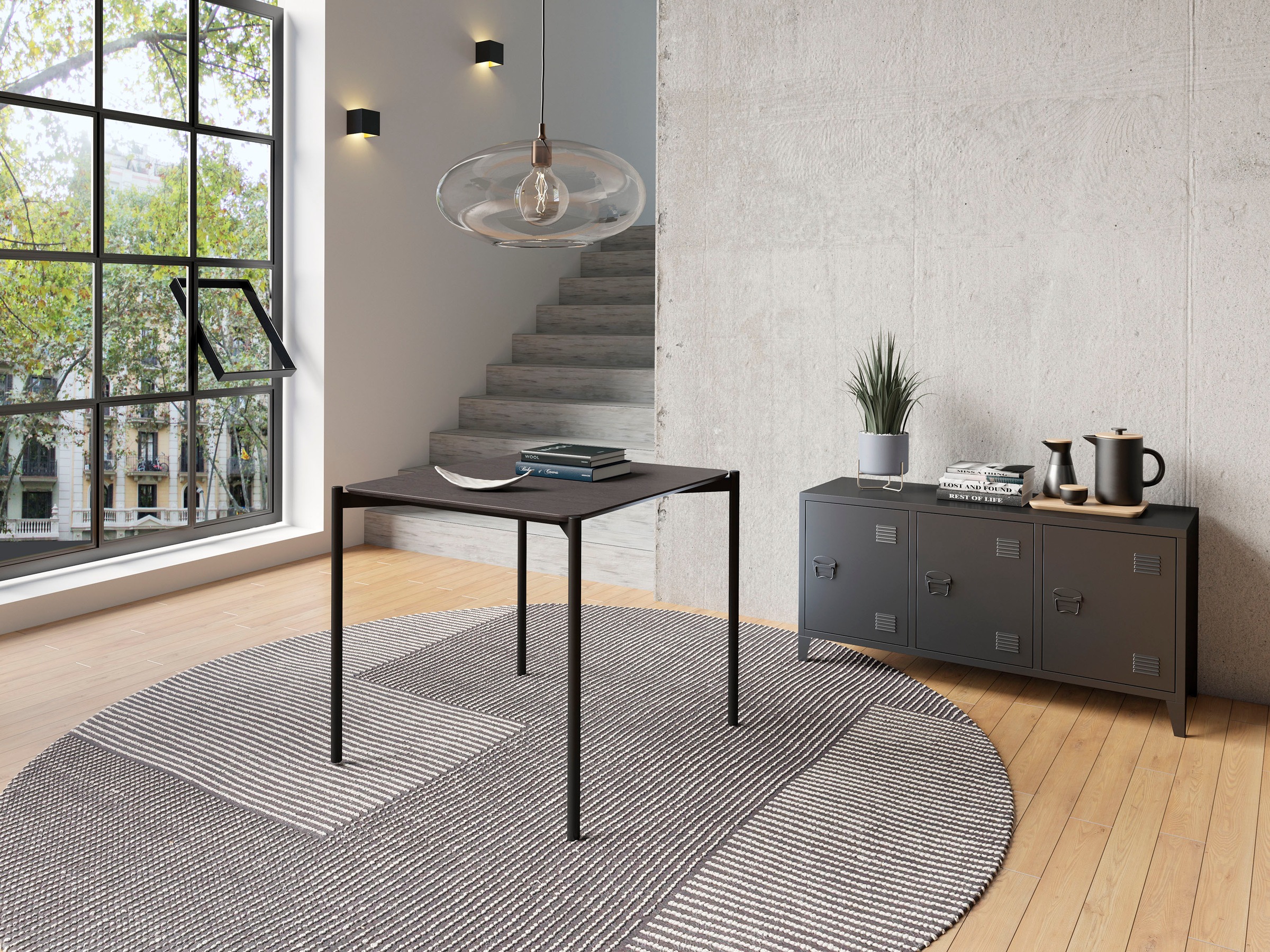 Image of Homexperts Esstisch »Akira«, Breite 80 oder 160 cm, in Eiche natur oder schwarz lackiert bei Ackermann Versand Schweiz