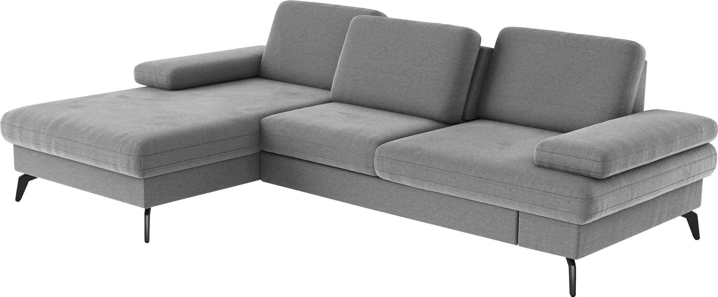 sit&more Ecksofa »Morris L-Form, inkl. Sitztiefenverstellung« wahlweise mit Armteilverstellung, Bettfunktion & Bettkasten