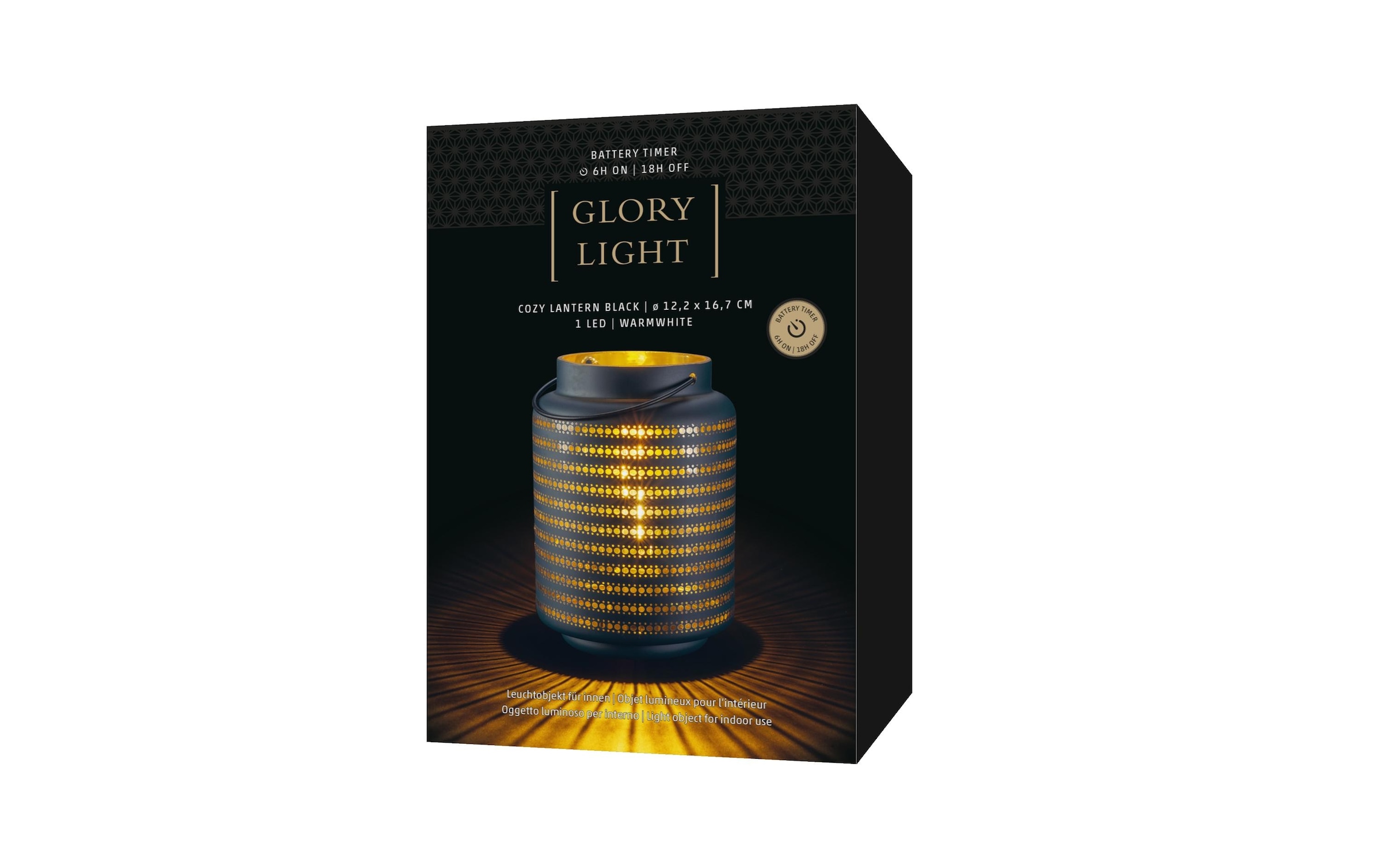 STT Laterne »Glas Cozy Lantern S black«
