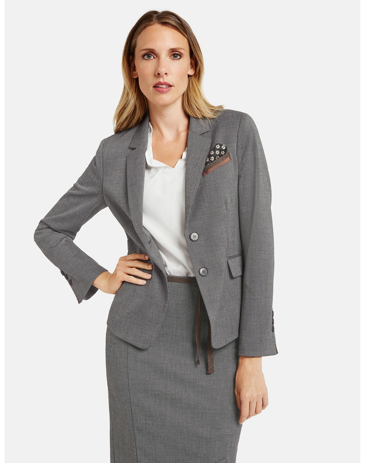 Blazer Langarm gefüttert »Blazer mit Bicoloroptik«