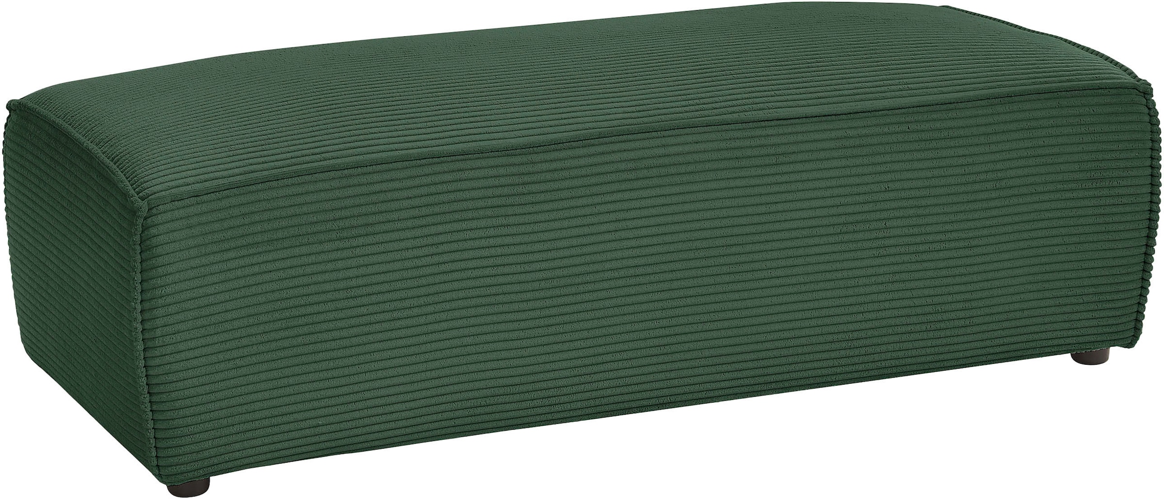 Image of Home affaire Hocker "NEU: SHERWOOD XXL, Polsterhocker, Cord, Webstoff" rechteckig, bequemer Sitzkomfort, 130/60/44 cm, Krokodilverbinder