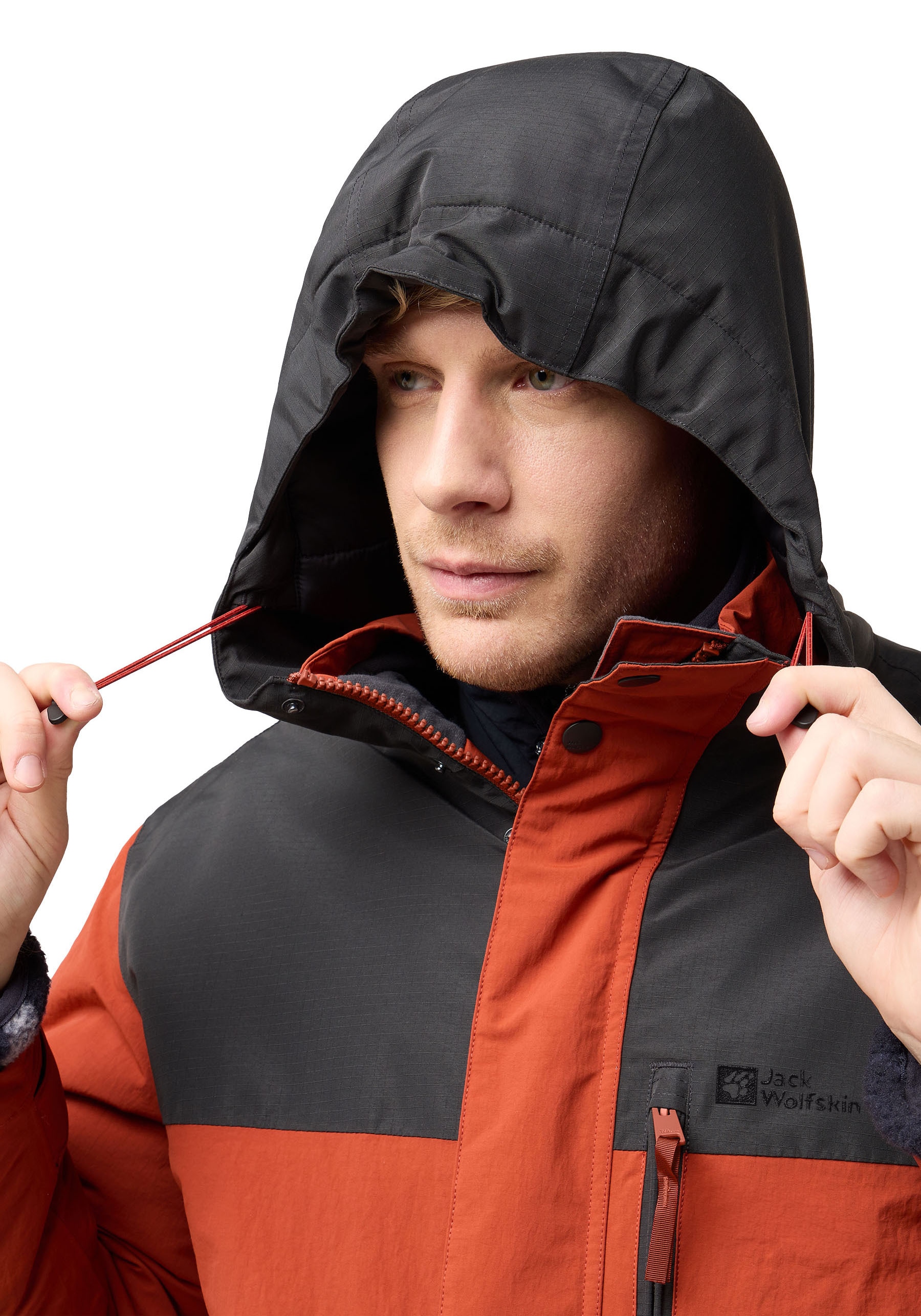 Jack Wolfskin Funktionsparka »GLETSCHERSEE«, mit Kapuze, Wärmend, wasserdicht, Übergangsjacke