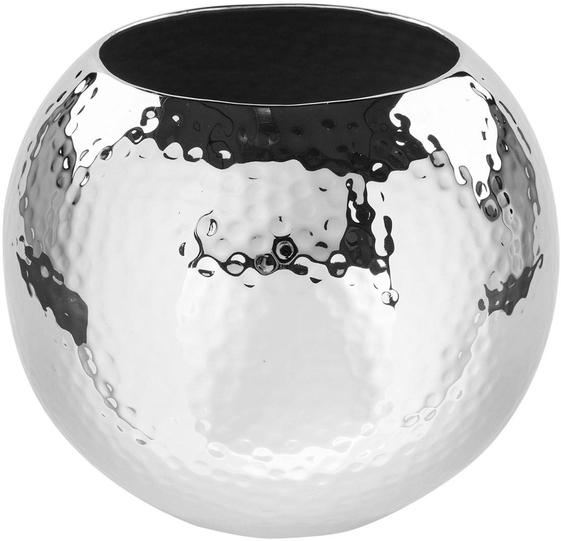 Image of Fink Dekovase "MOON" Kugelvase, Tischvase aus Metall, mit gehämmerter Struktur, Höhe 20 cm