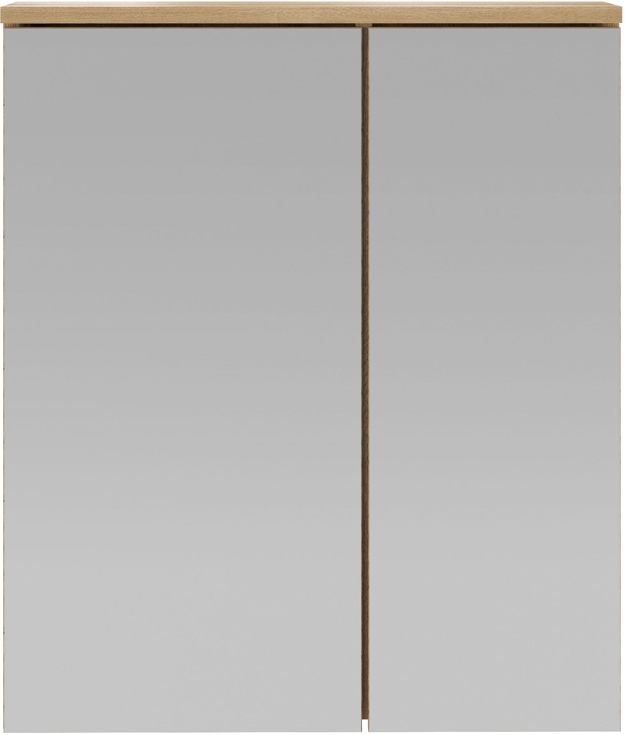 INOSIGN Badspiegel »Oslo, Spiegelschrank in Eiche Evoke, Spiegel im skandinavischen Design« Aufbewahrungsschrank mit 2 Spiegeltüren, wahlweise mit LED