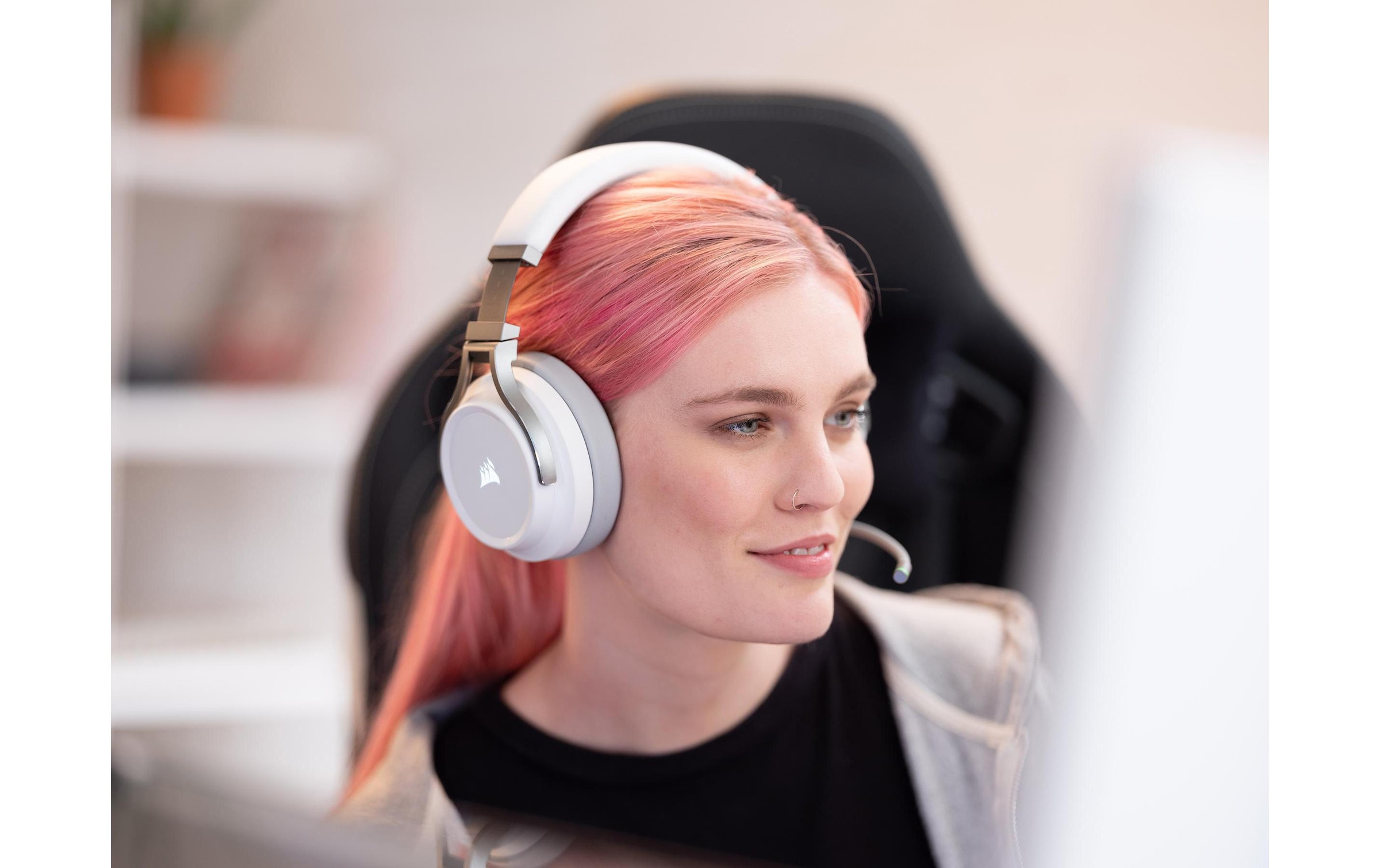 Corsair Headset »Virtuoso RGB Weiss«, Mikrofon abnehmbar