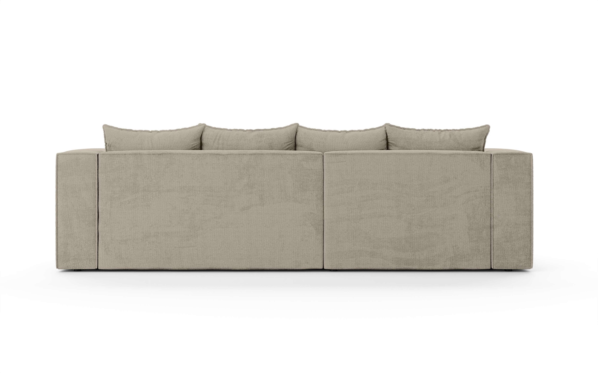 INOSIGN Ecksofa »LINCOLNVILLE mit Bettfunktion und Bettkasten, Masse B/H/T 244/76/150 cm«, L-Form mit Wellenunterfederung, Recamiere beidseitig montierbar
