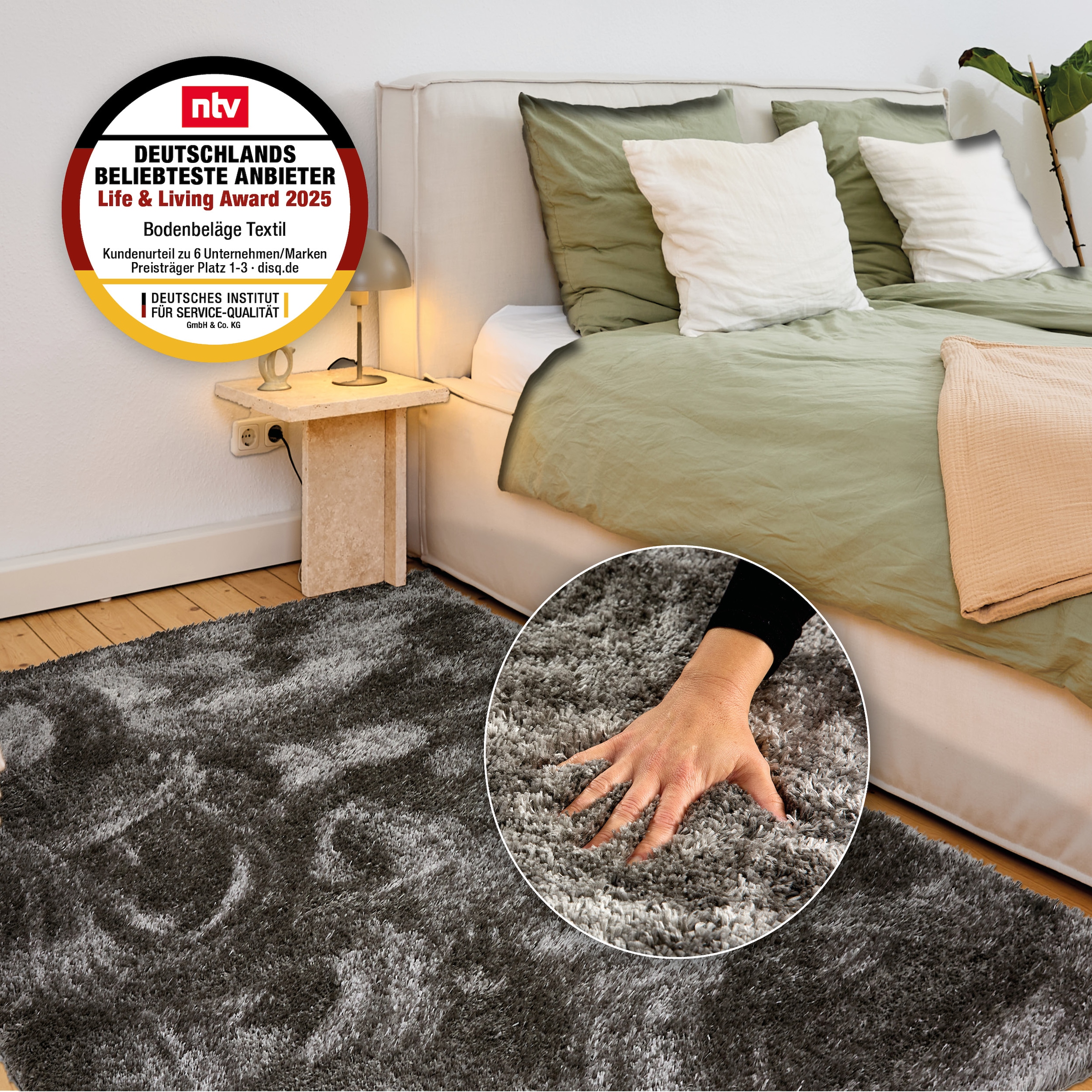 ASTRA Hochflor-Teppich »Paulie 250« rechteckig 25 mm Höhe weicher Langflor, Shaggy, Wohnzimmer, Schlafzimmer