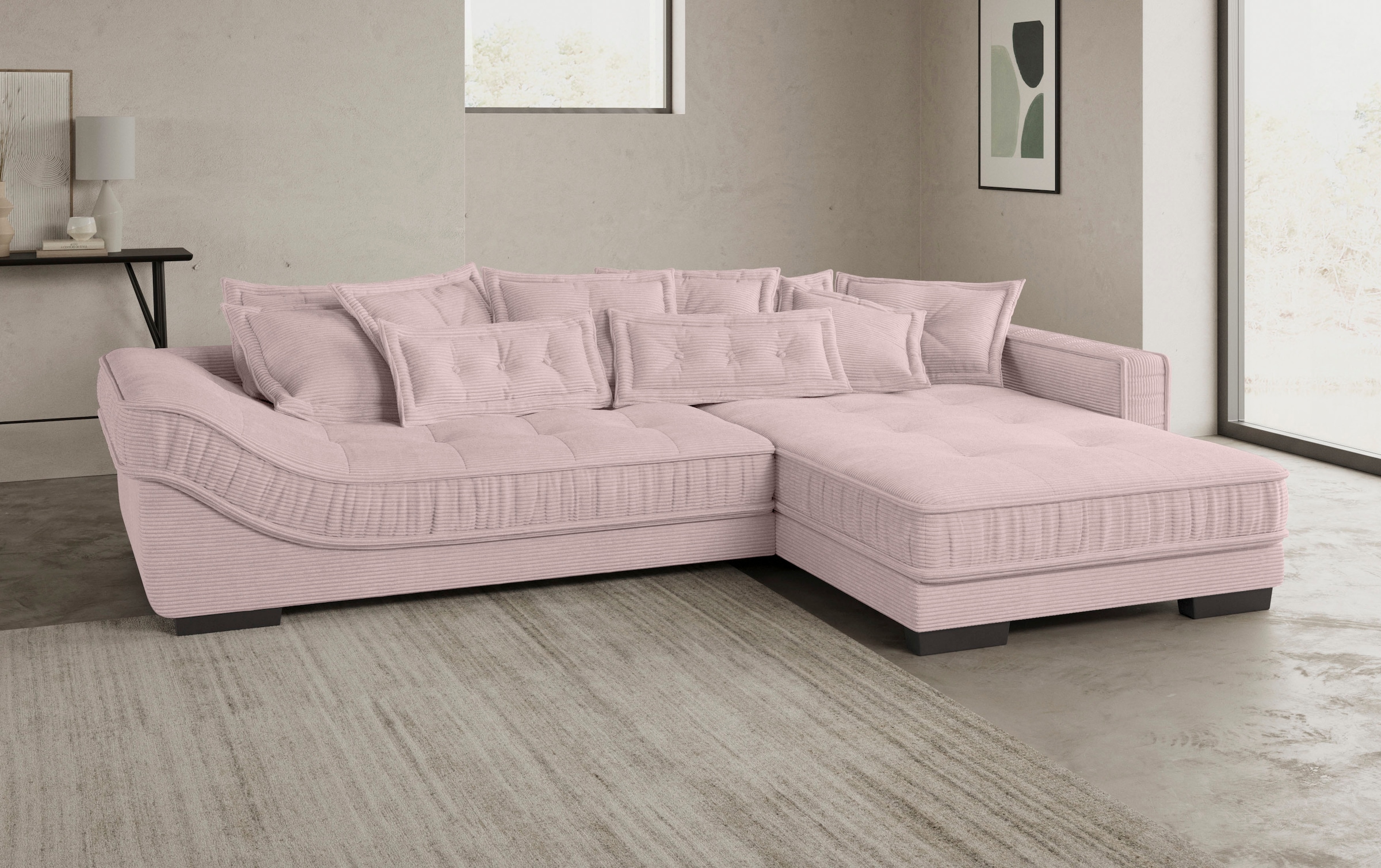 Mr. Couch Ecksofa »Diwan II, L-Form«, Wahlweise mit Kaltschaumpolsterung bis 140 kg belastbar
